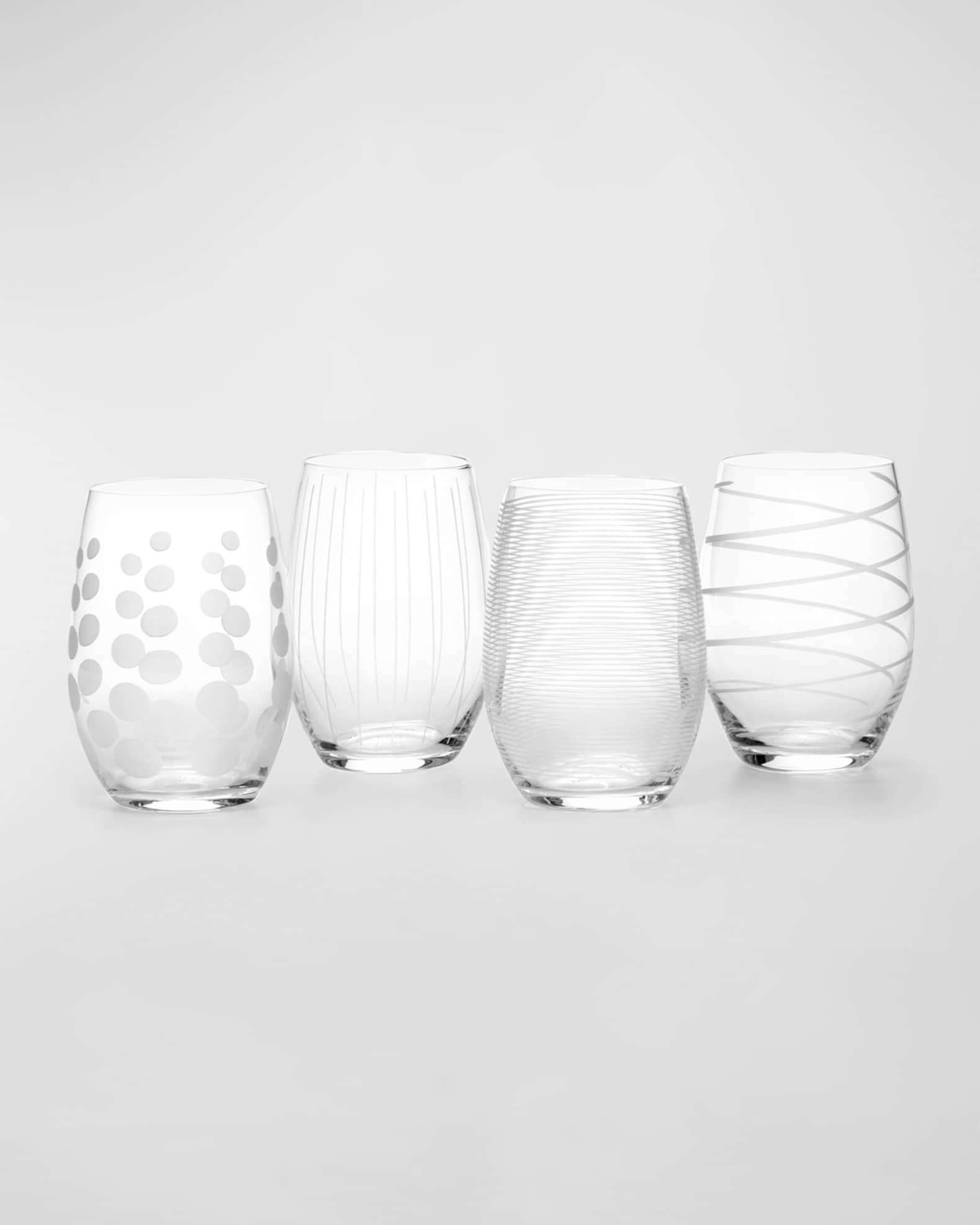 Mikasa Cheers Stemless Wine Glasses, Set of 4