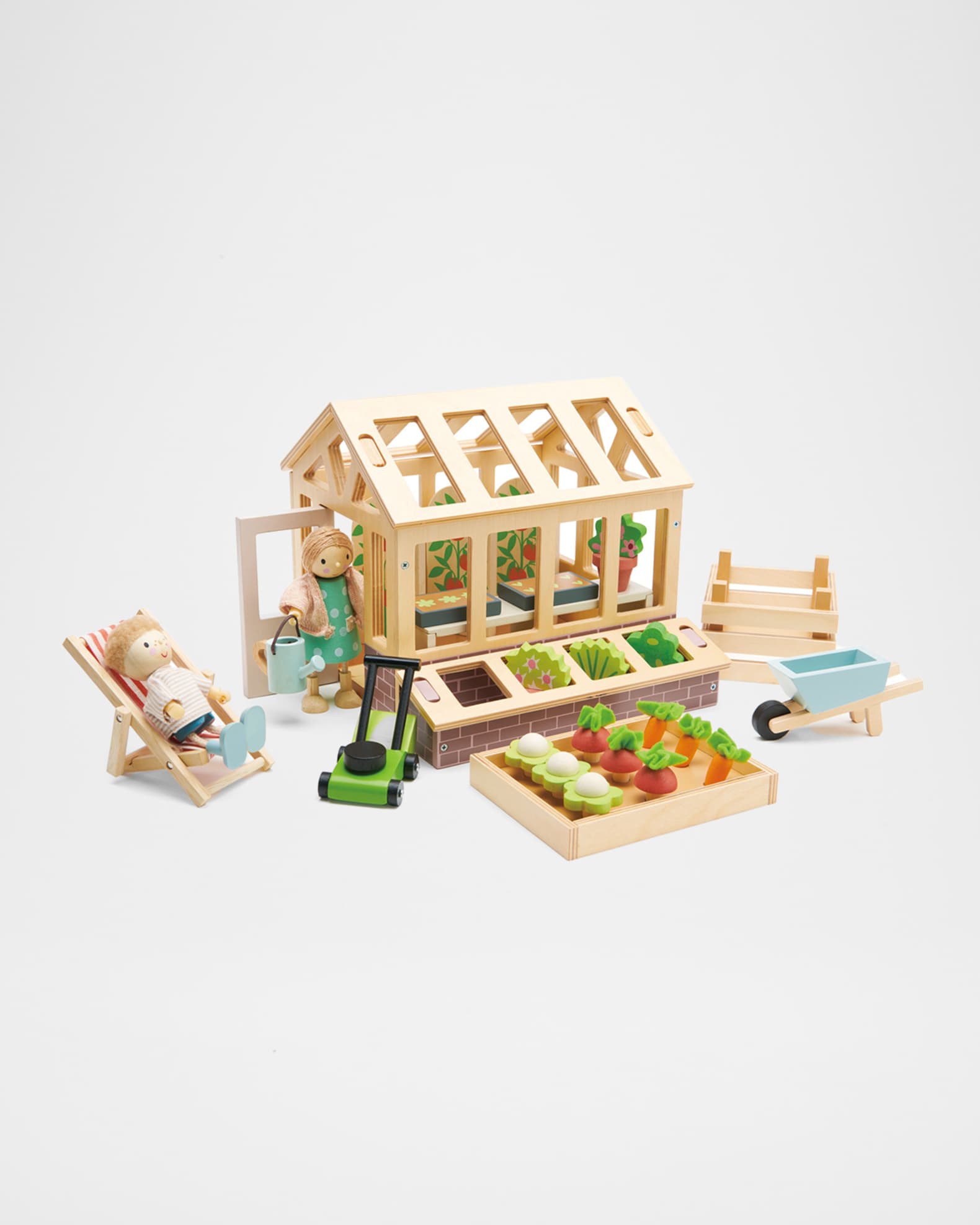 Tender Leaf Toys Greenhouse and Garden Wooden Toy Set Neiman Marcus