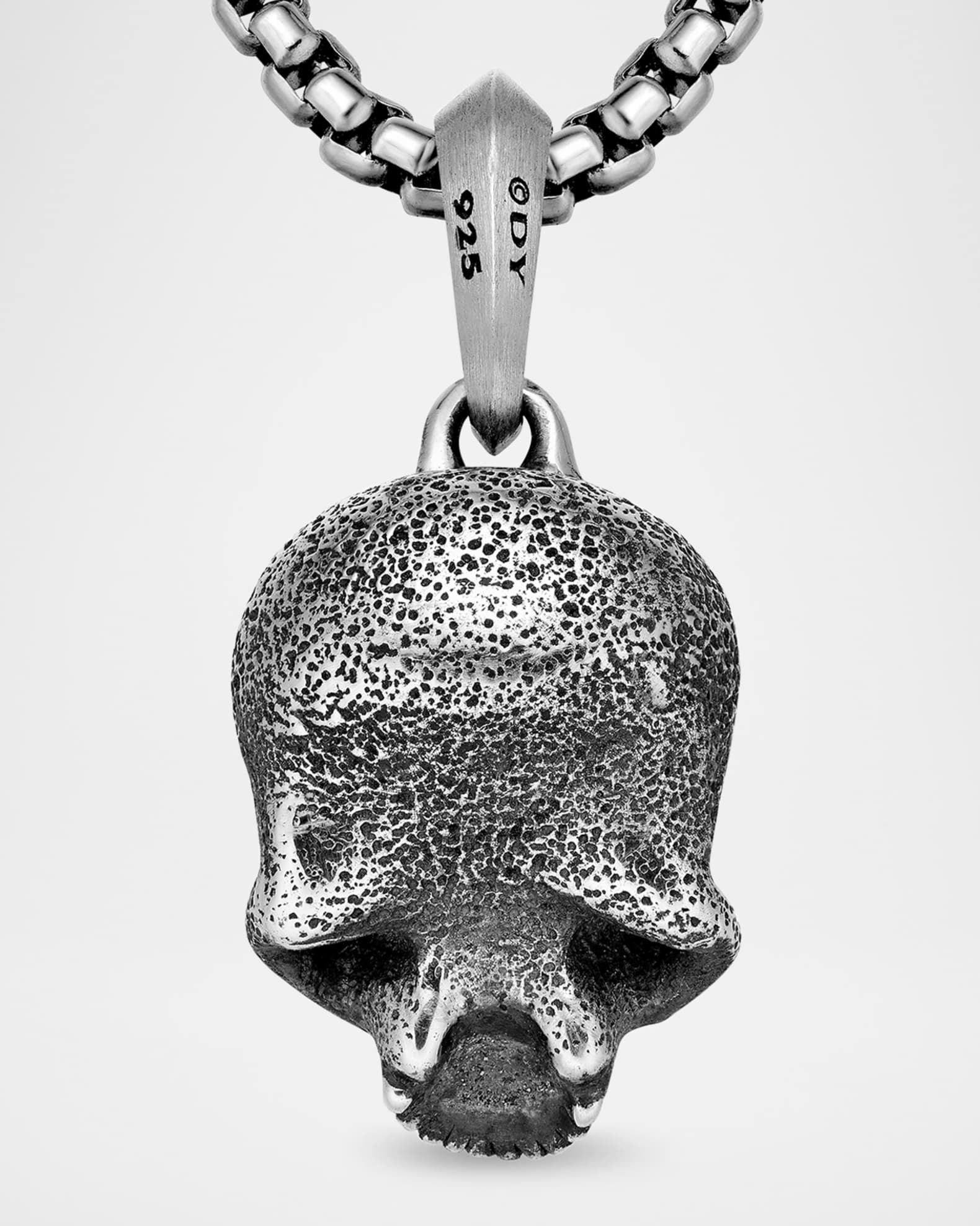 David Yurman Men's Memento Mori Skull Pendant with Diamonds in