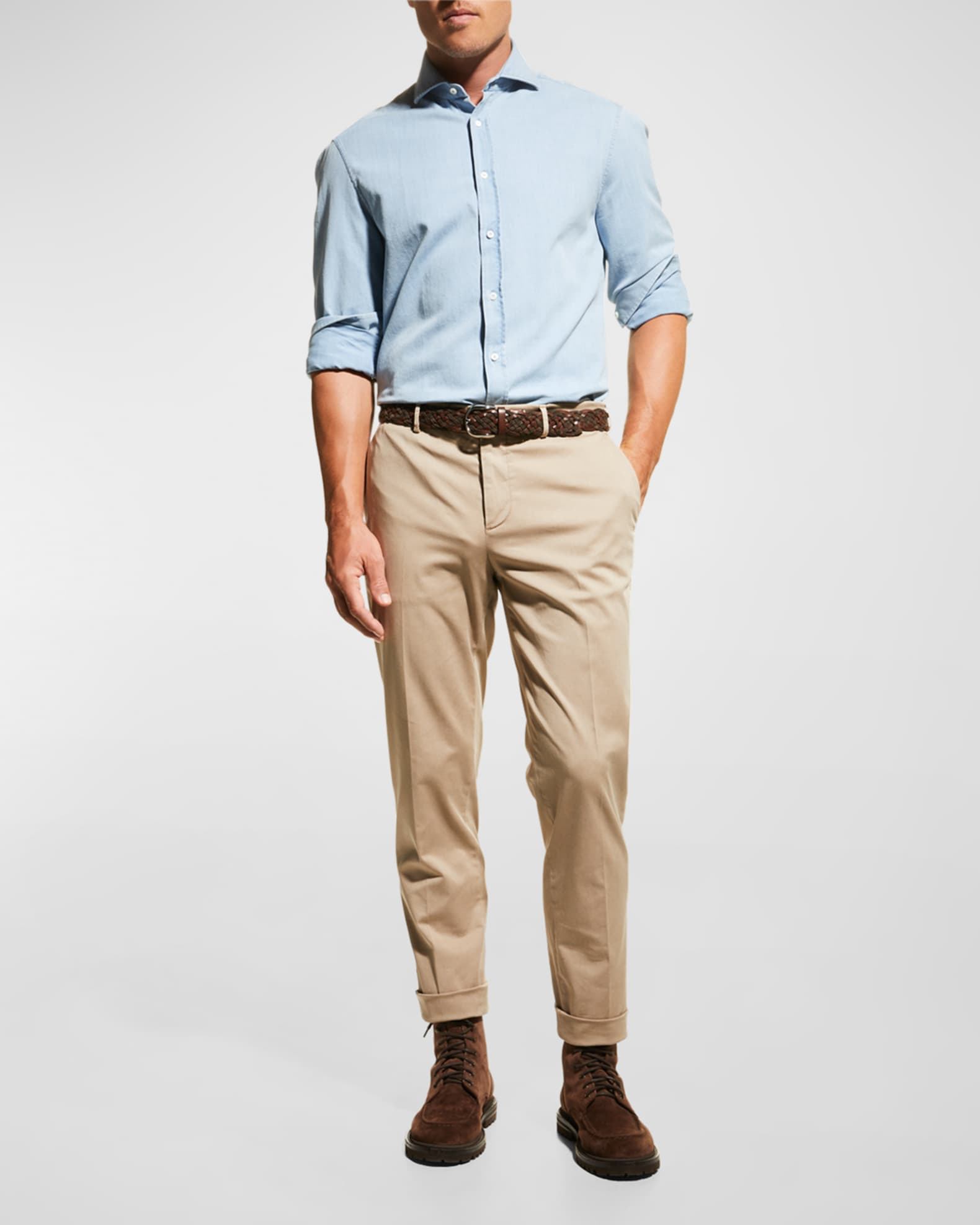 パンツ Brunello Cucinelli Cover Cropped Chino Trousers Chino Crop trousers for Woman in Panama | Brunello Cucinelli