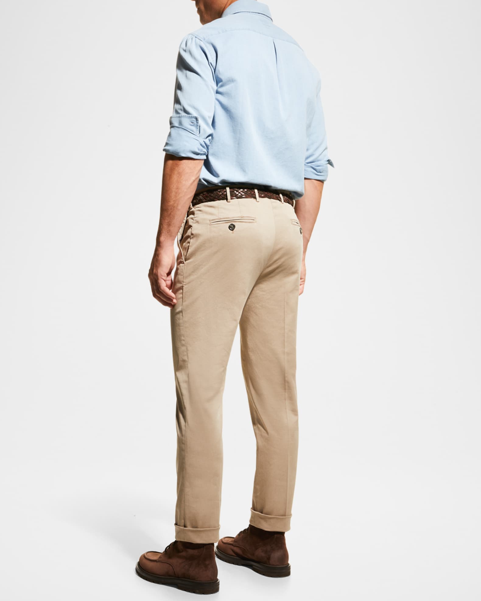 【関税＆送料込み】Brunello Cucinelli Cotton Chino Trousers Brunello Cucinelli Men's American Pima Italian-Fit Chino