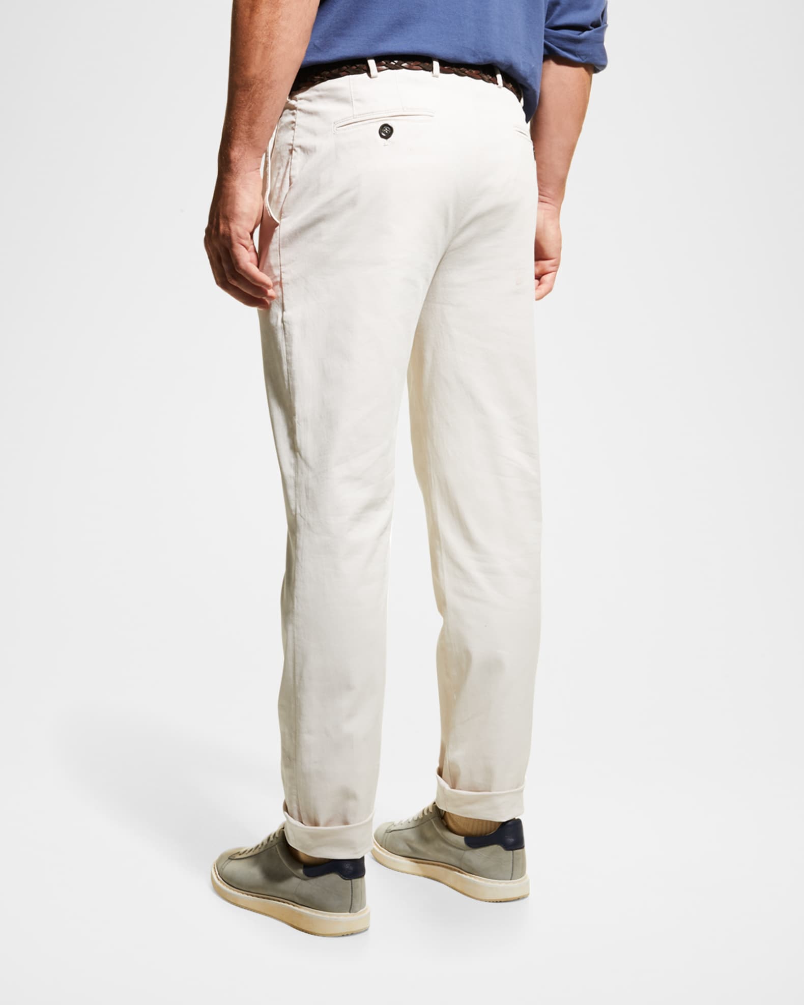 BRUNELLO CUCINELLI チノパンツ ニーパッチ 54 イタリア製 Men's American Pima Italian-Fit Chino Trousers | Neiman Marcus