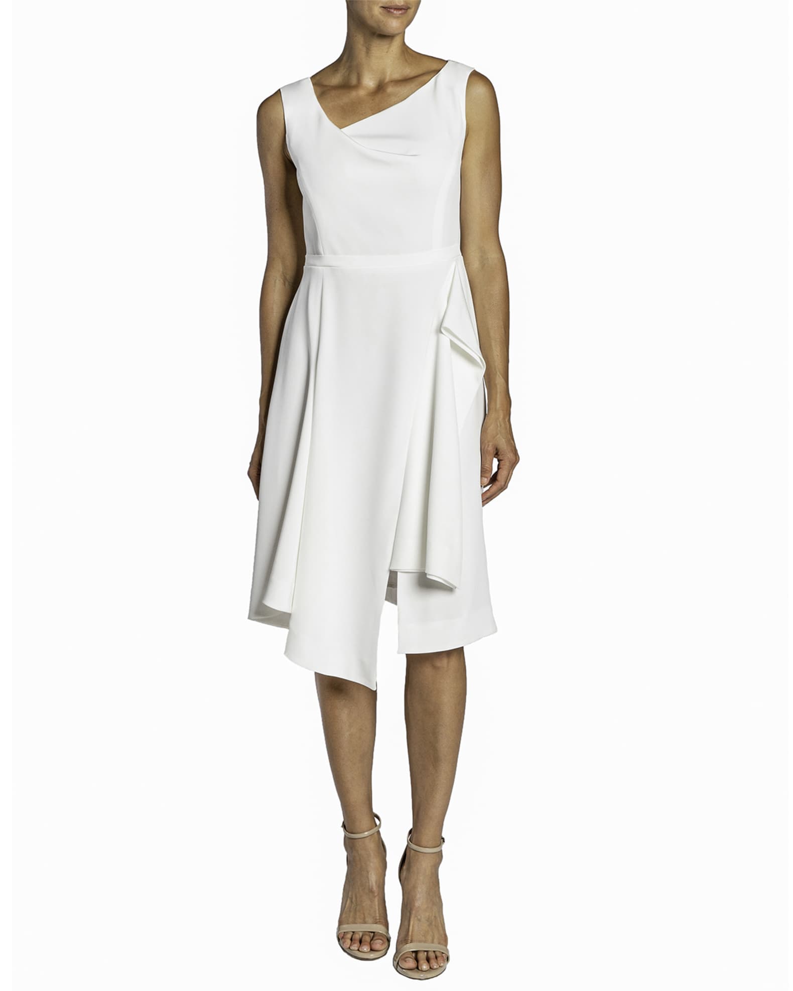 Shirley1 Cowl-Neck Asymmetric Dress 0