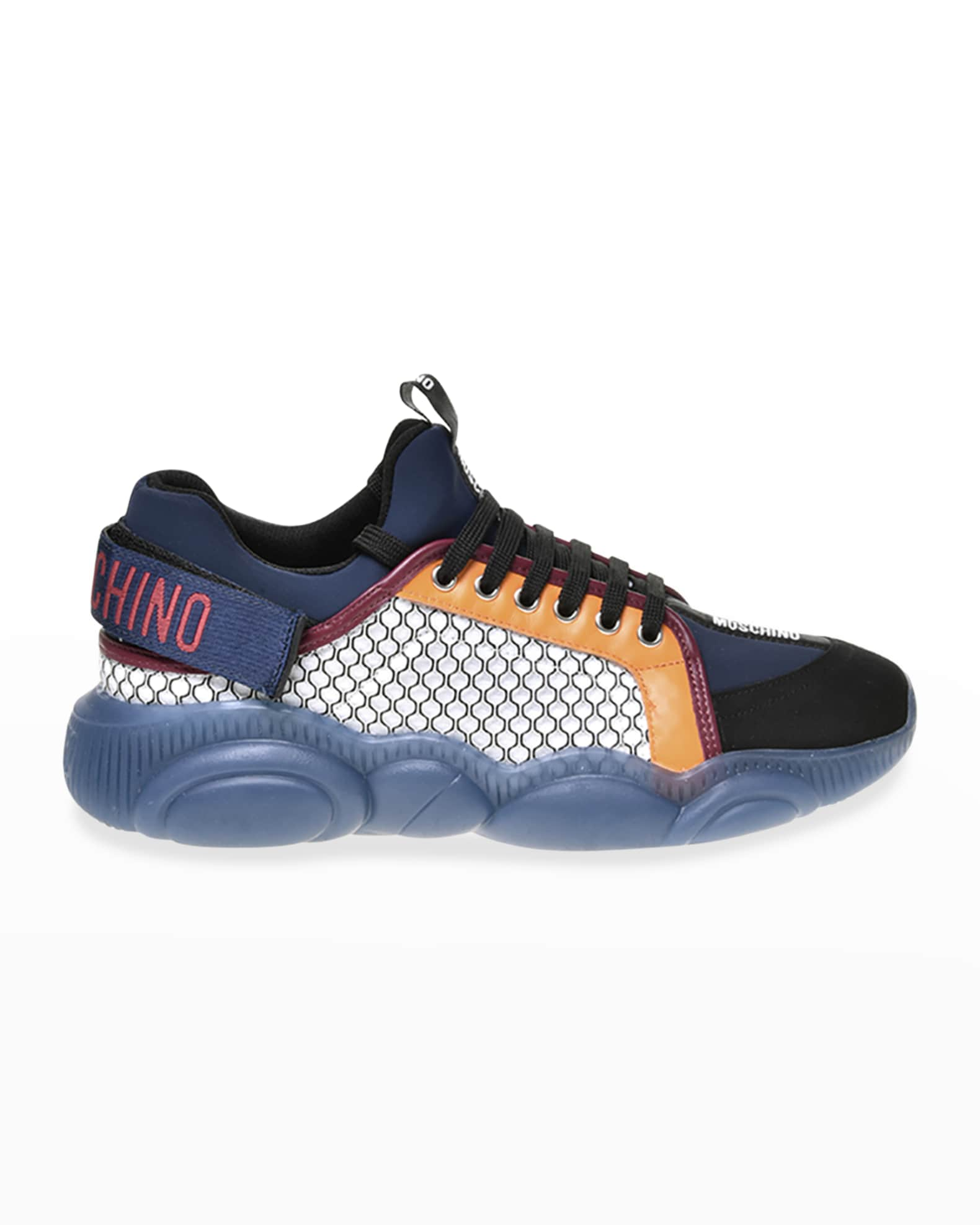 Moschino Men's Colorblock Logo Runner Chunky Sneakers | Neiman Marcus