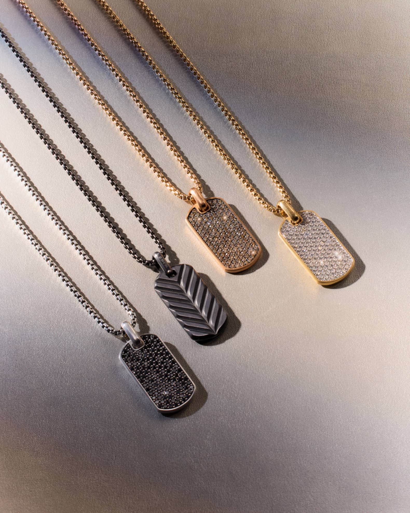 David Yurman Men's Streamline Tag Pendant in Titanium, 35mm