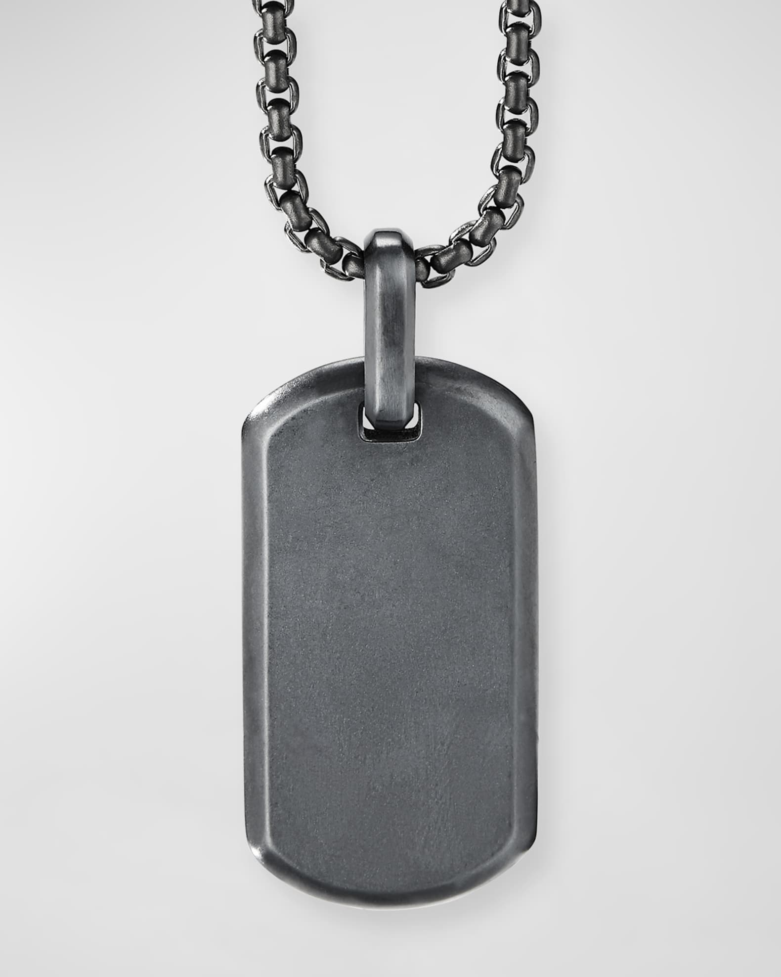 Men's Streamline Tag Pendant in Titanium, 35mm 0