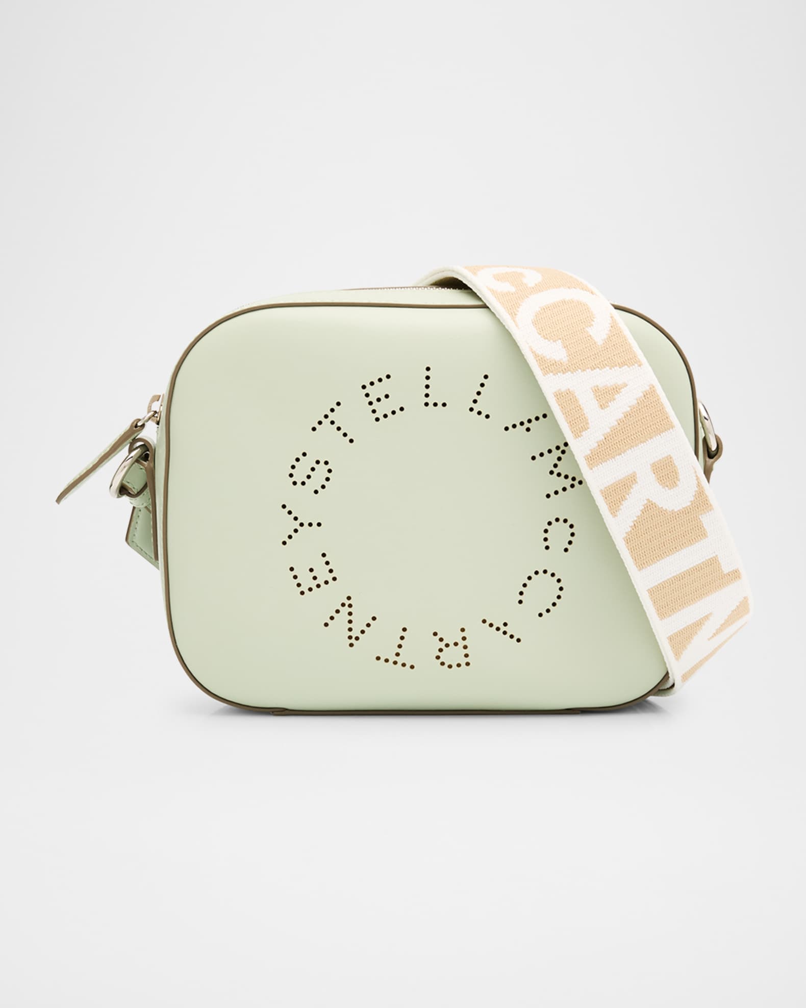 Small Logo Vegan Leather Camera Crossbody Bag 0