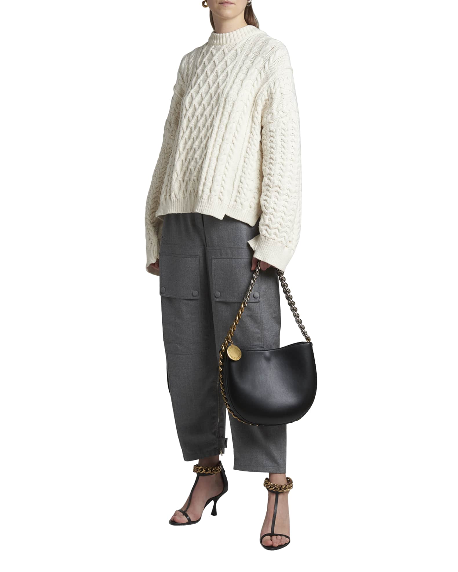 stella mccartney small frayme shoulder bag
