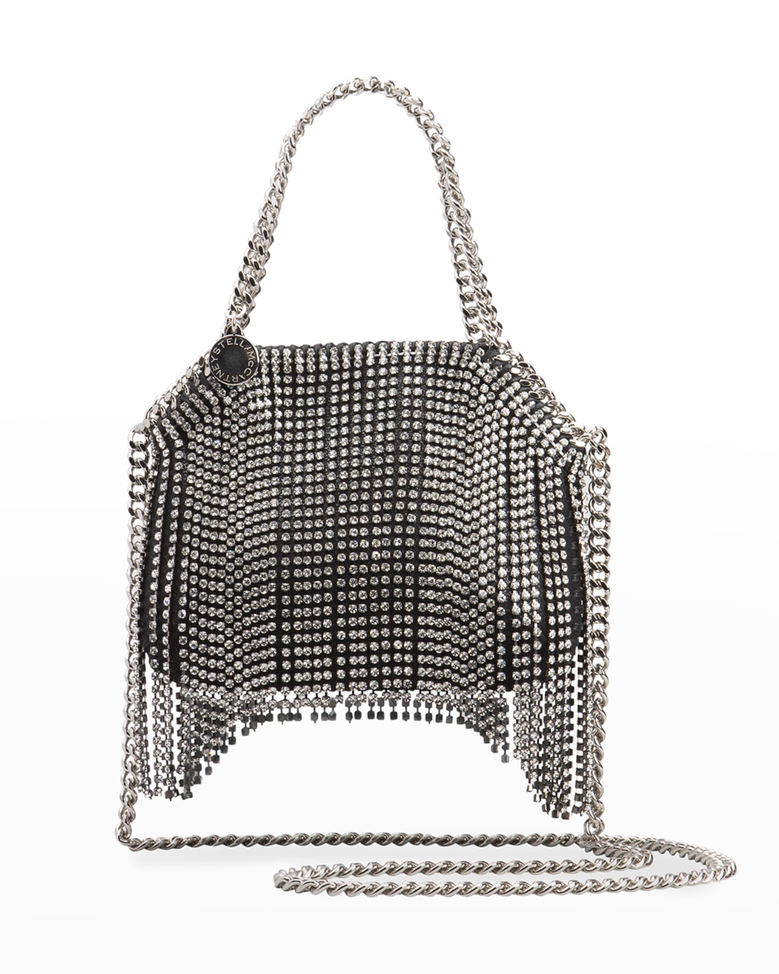 Stella McCartney Fringe Crystal Mini Chain Shoulder Bag | Neiman Marcus
