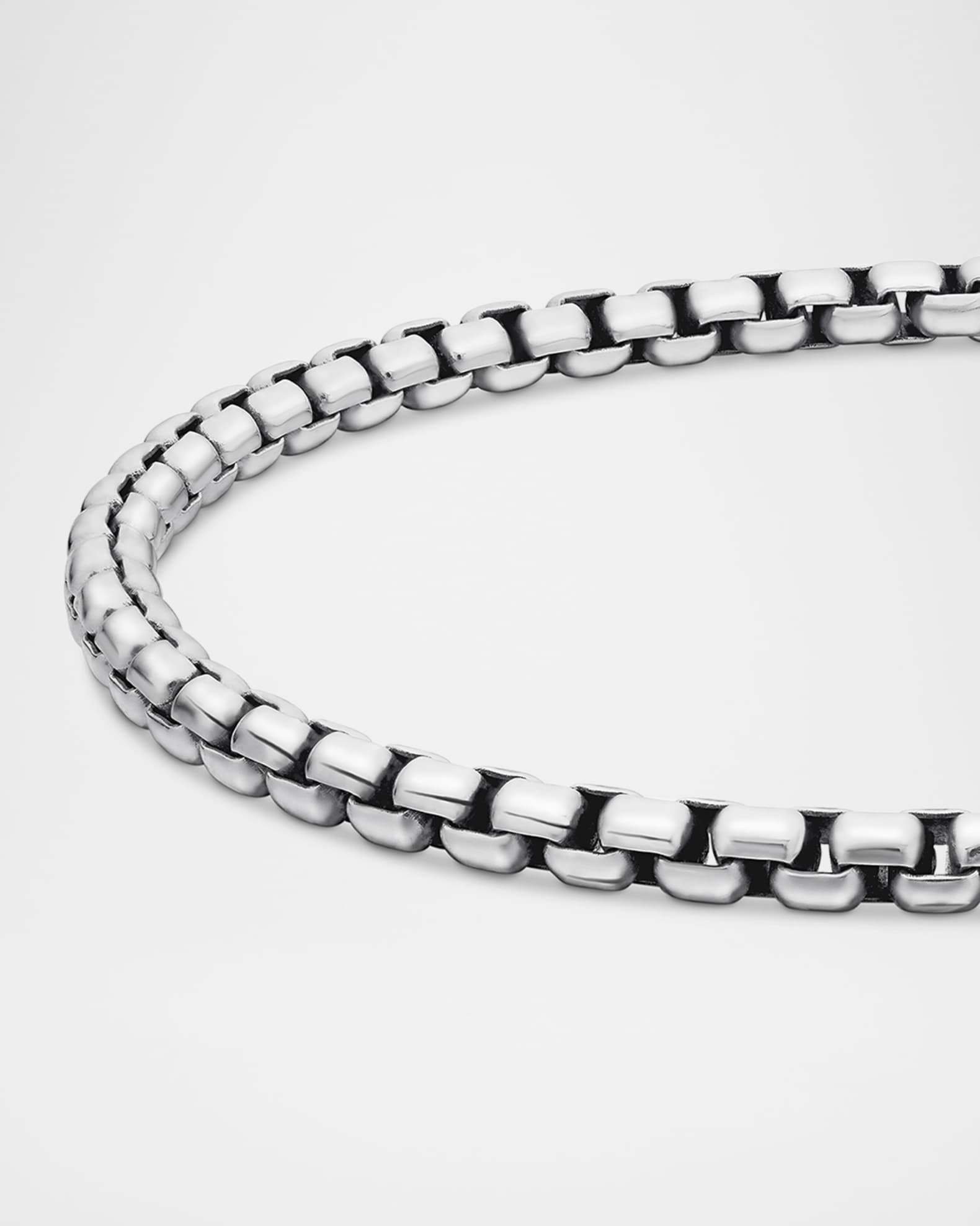 【2024正規激安】 in Bracelet Chain Box 4mm Men's Silver Marcus Neiman | アクセサリー