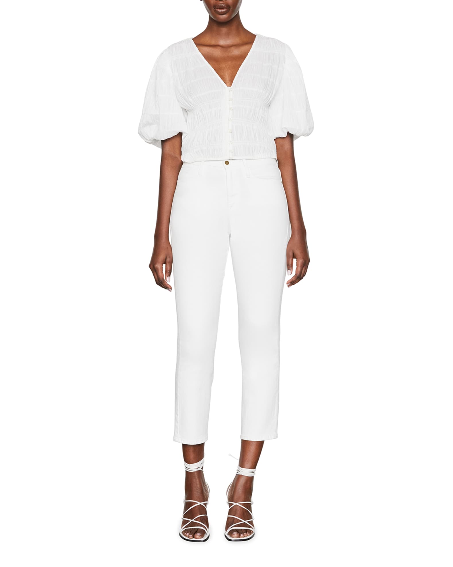 Frame Julianne Puff Sleeve Top Neiman Marcus
