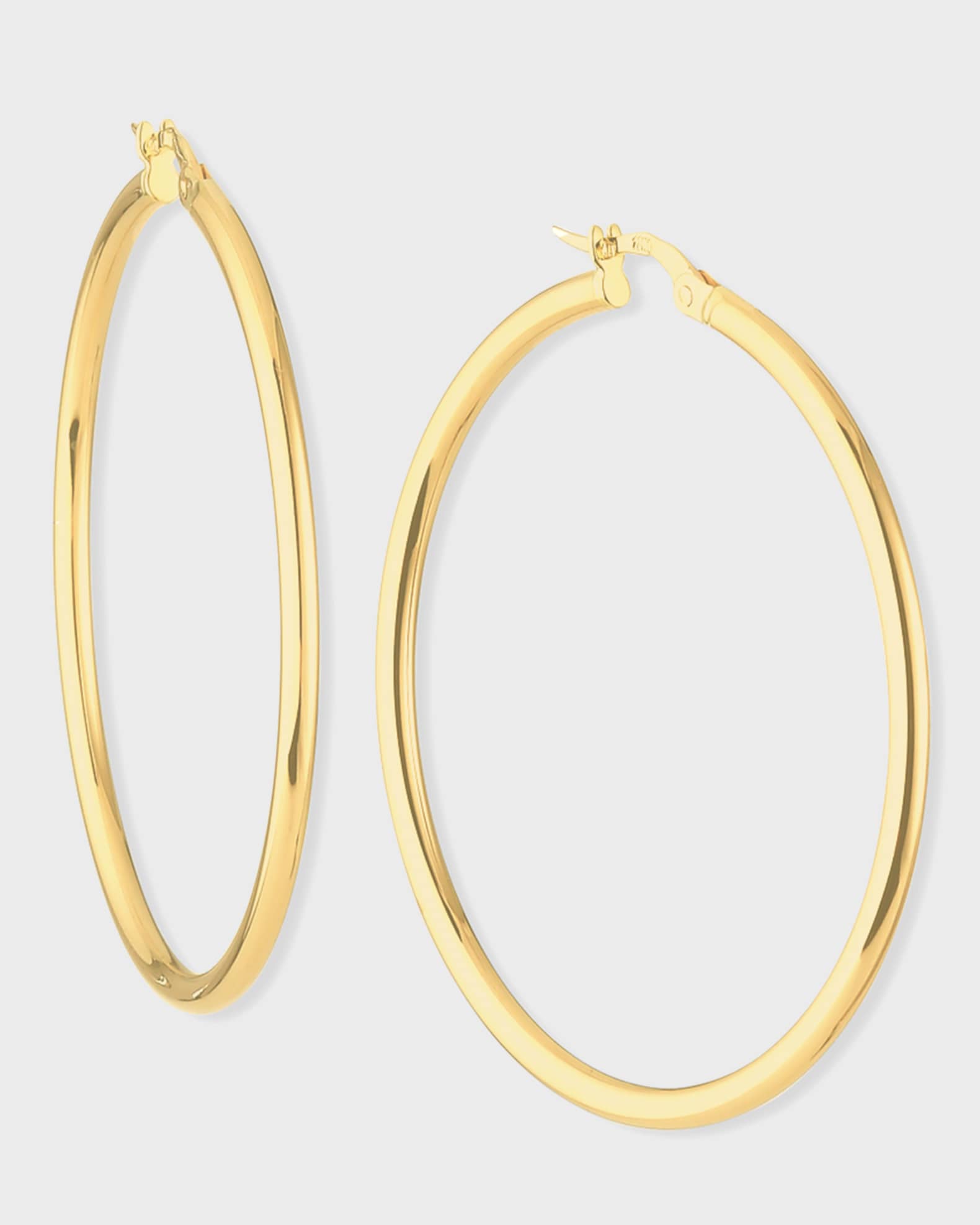 Roberto Coin Round Hoop Earrings, 45mm | Neiman Marcus