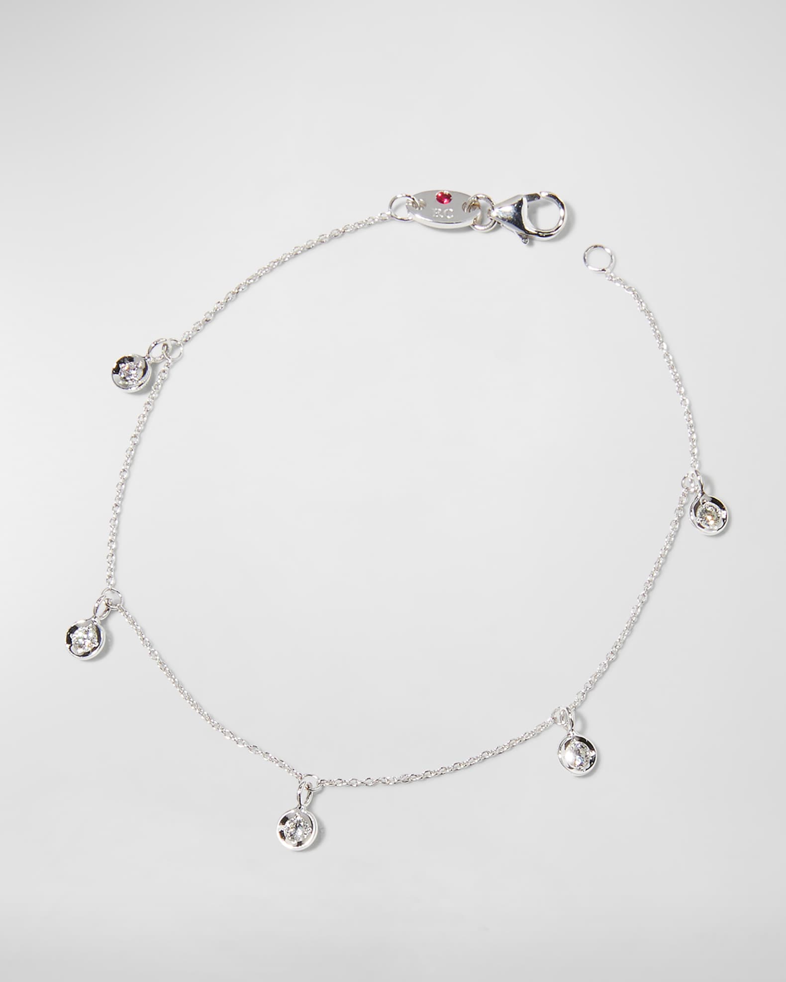 5 Diamond Dangle Station Bracelet 0