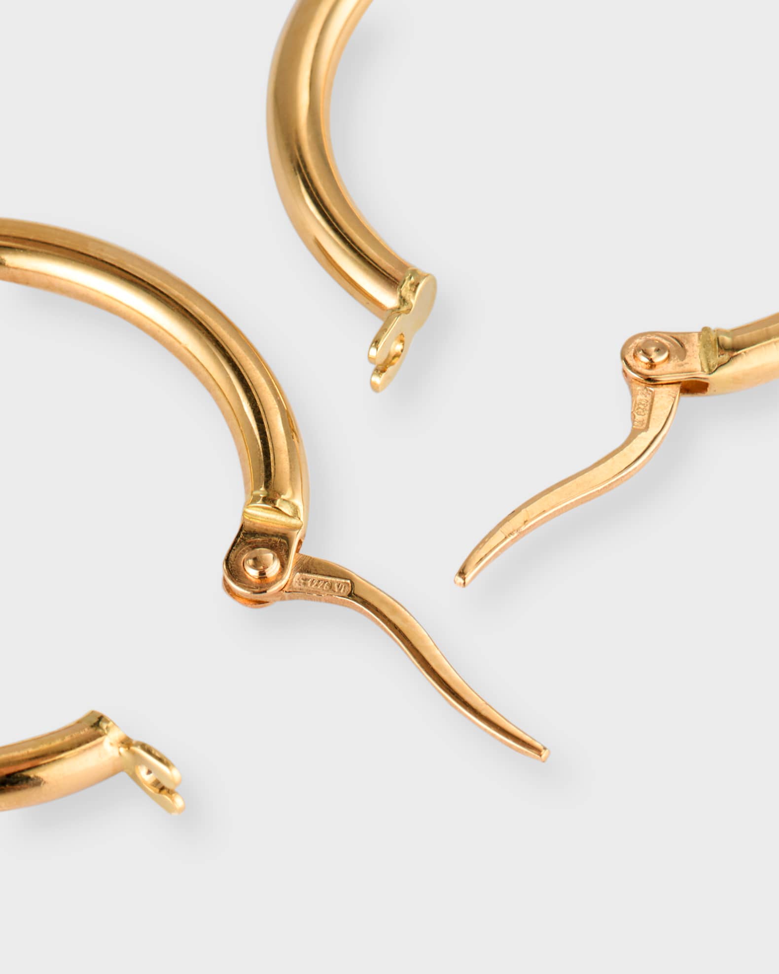 Roberto Coin 18K Gold Round Hoop Earrings, 25mm | Neiman Marcus