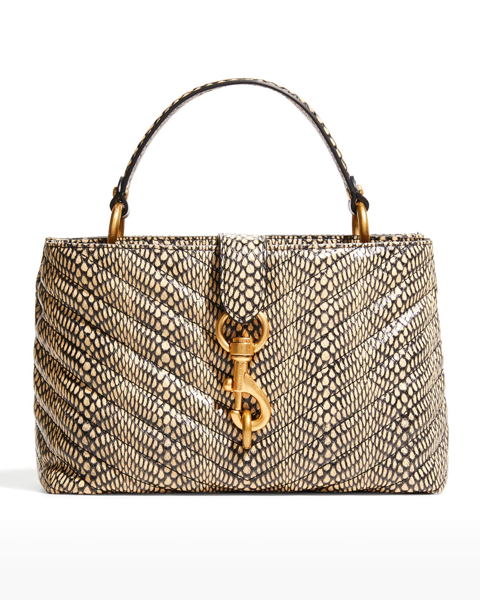 Rebecca Minkoff Edie SnakePrint TopHandle Satchel Bag Neiman Marcus