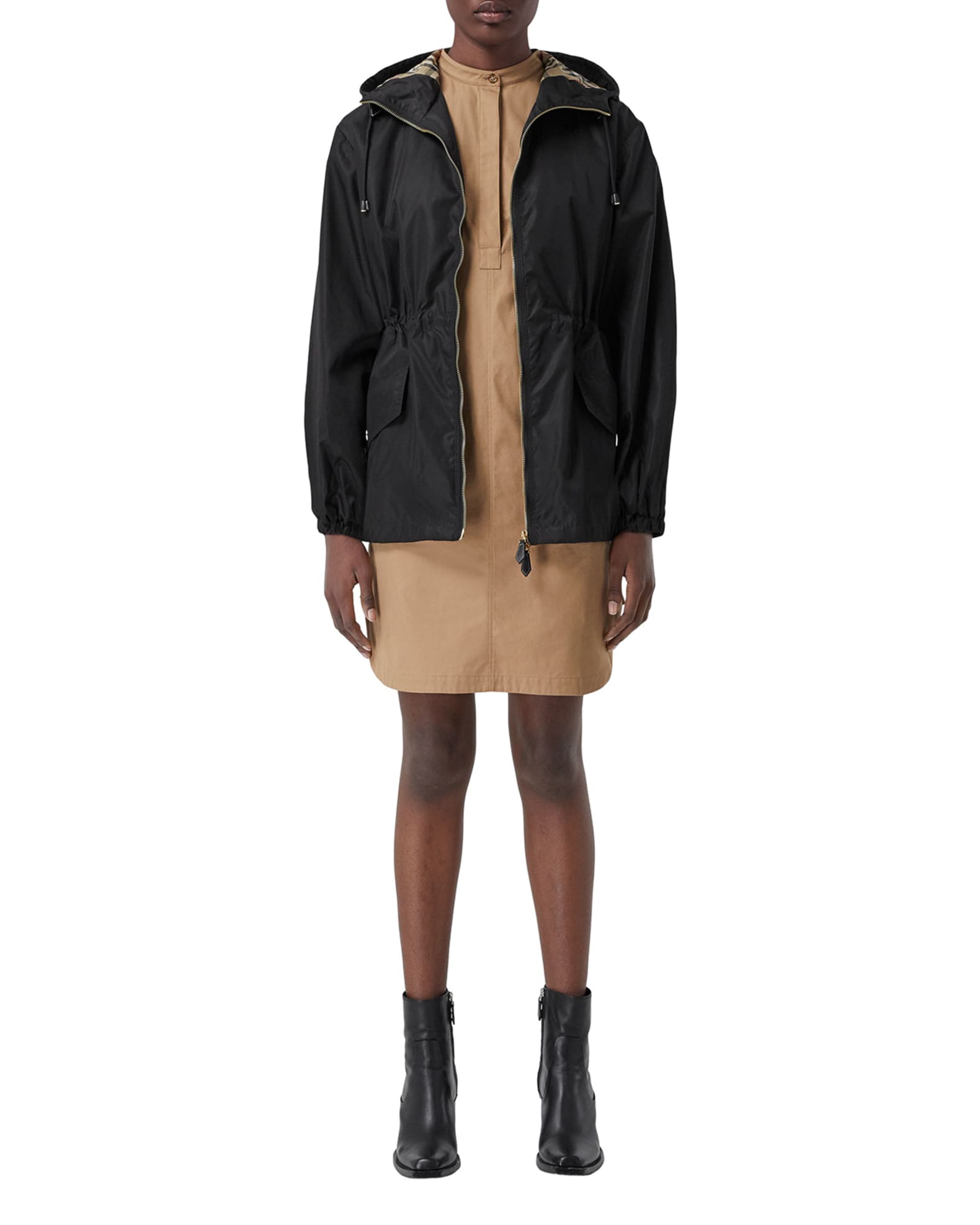 Nylon Lightweight Hooded Jacket