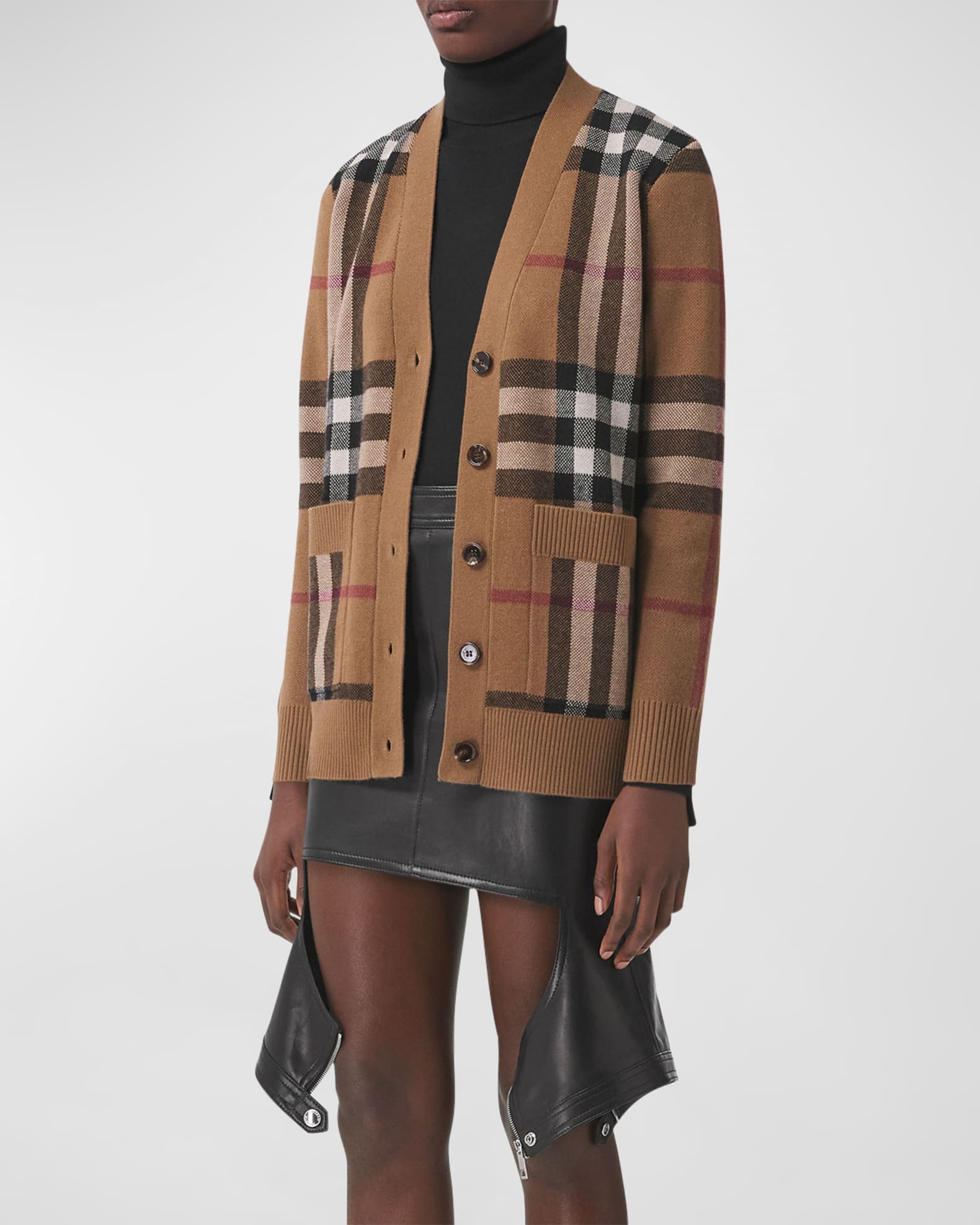Burberry print cardigan deals
