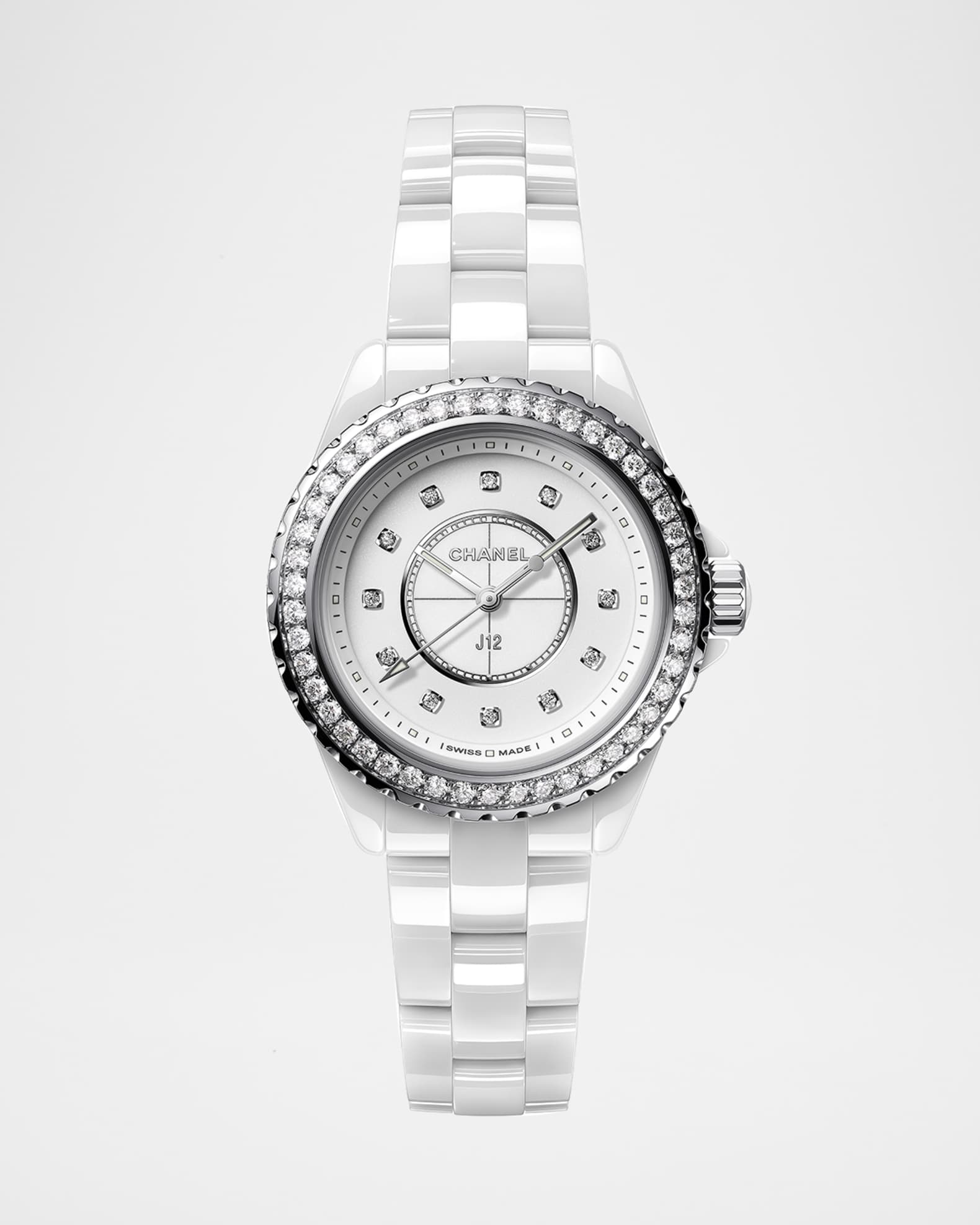 J12 WHITE 33MM DIAMOND BEZEL WATCH 0