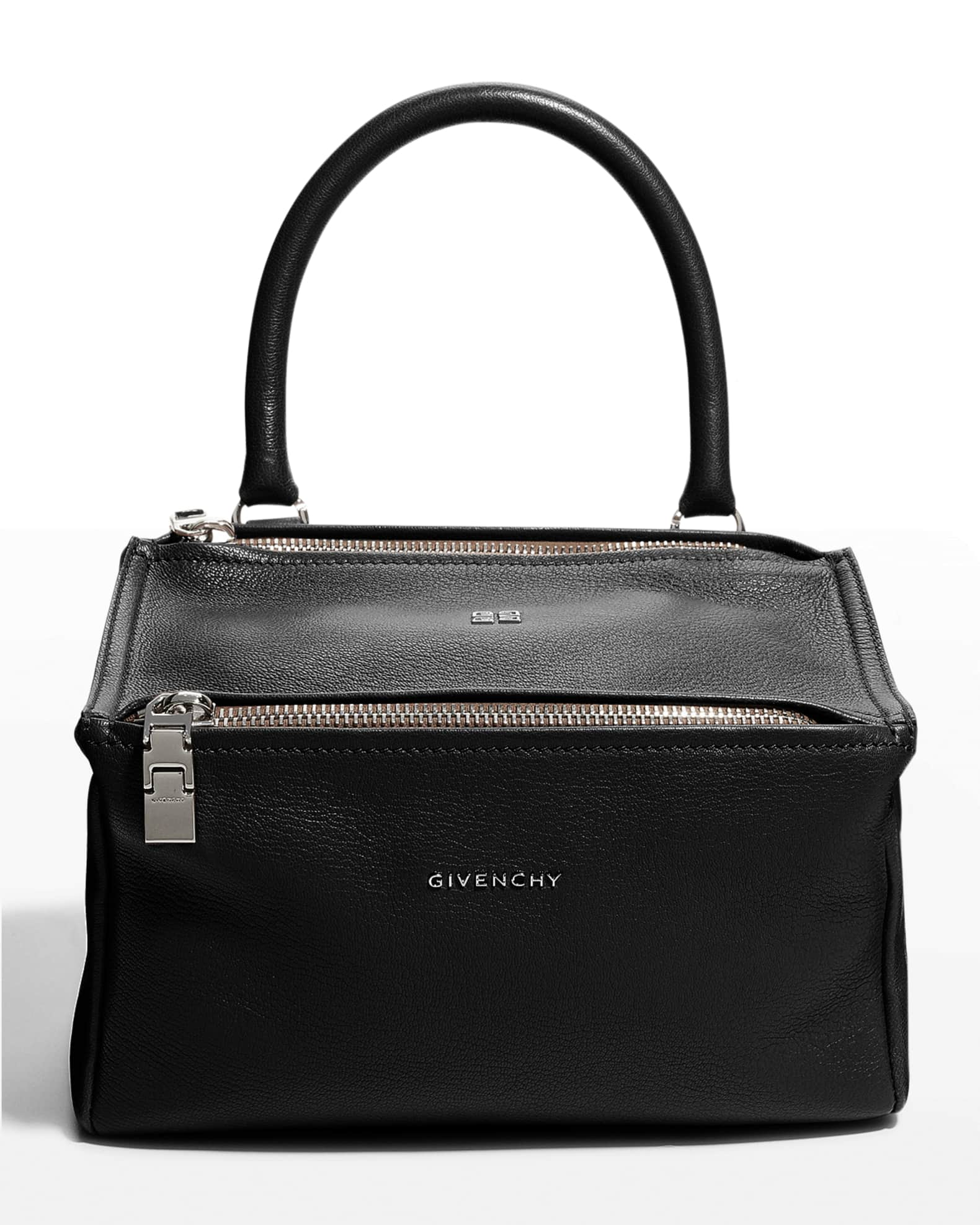 Givenchy Small Pandora Goatskin Leather Shoulder Bag Black