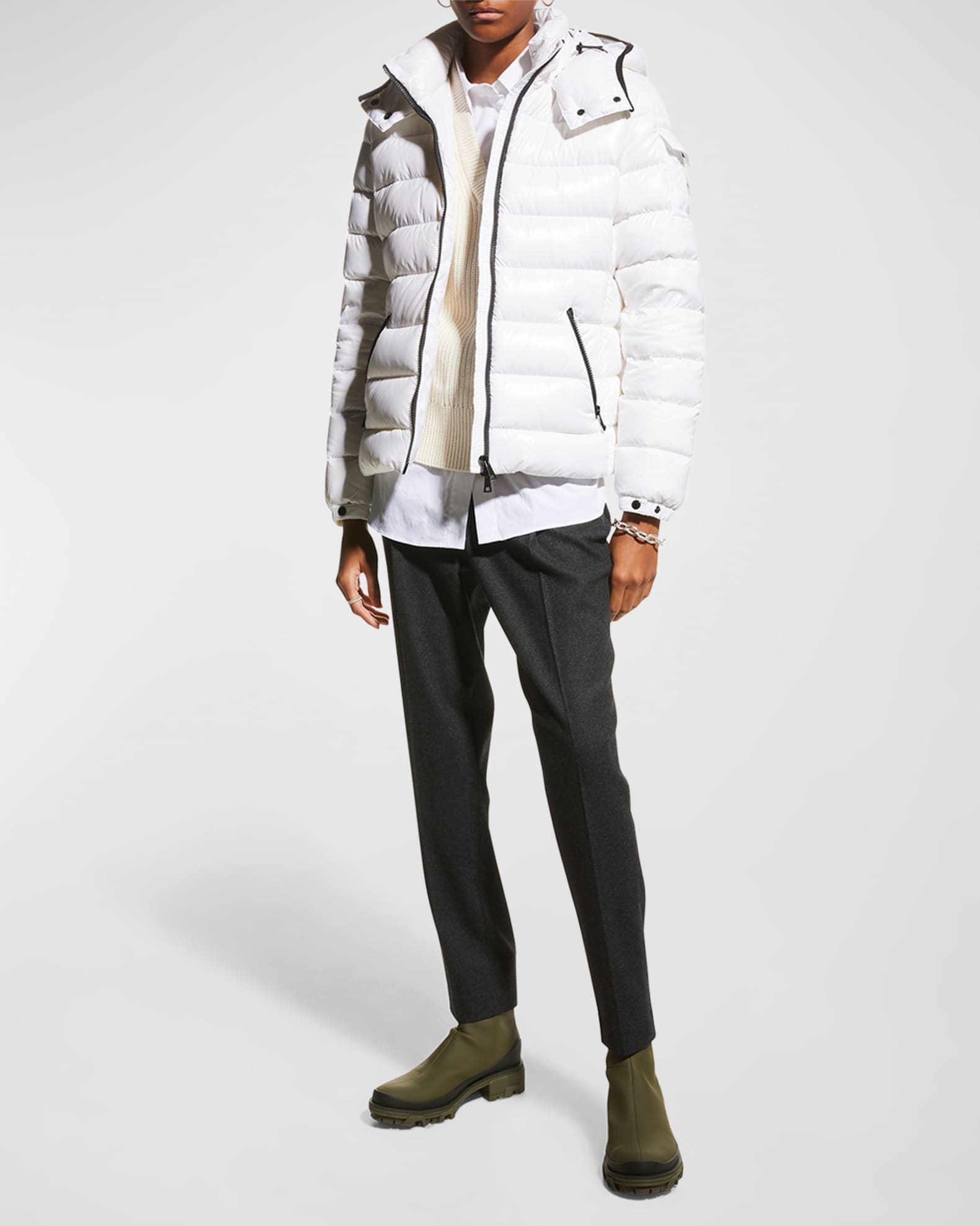 Moncler Bady Hooded Short Down Jacket | Neiman Marcus