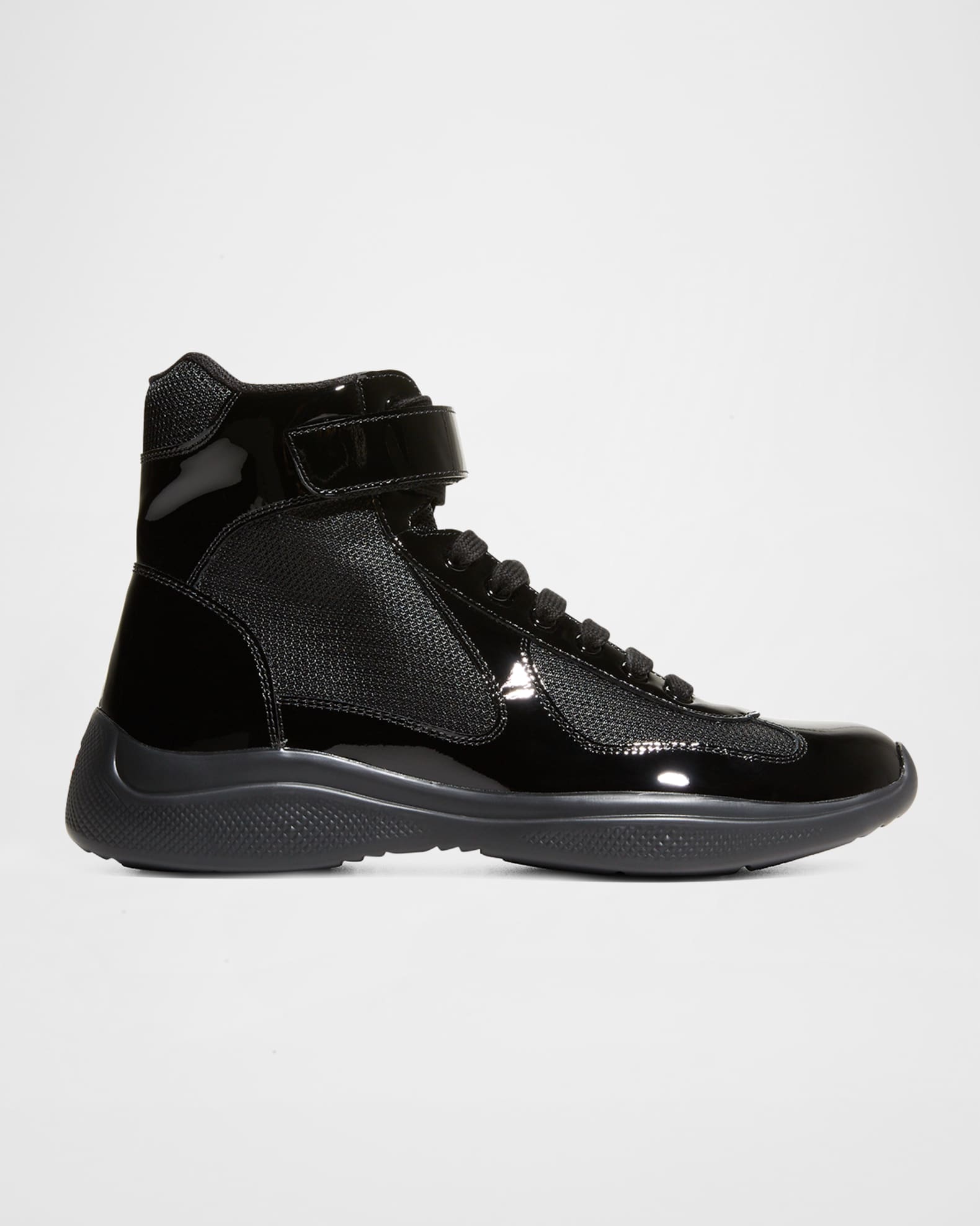 Men s America s Cup Patent Leather High Top Sneakers