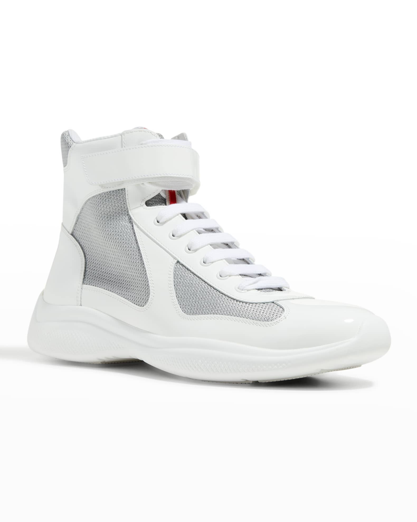 Men's America's Cup Patent Leather High-Top Sneakers 1