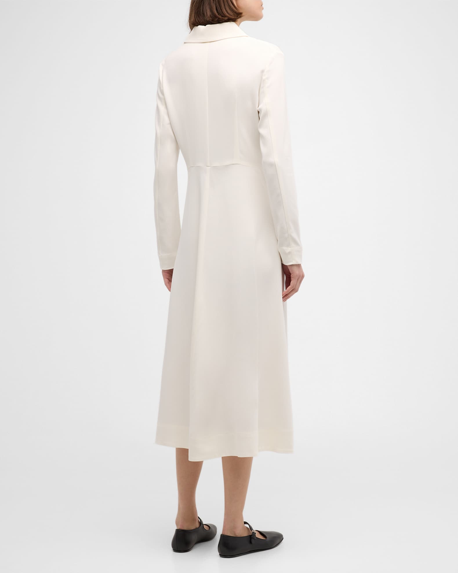 Co Long Sleeve Midi Shirtdress Neiman Marcus