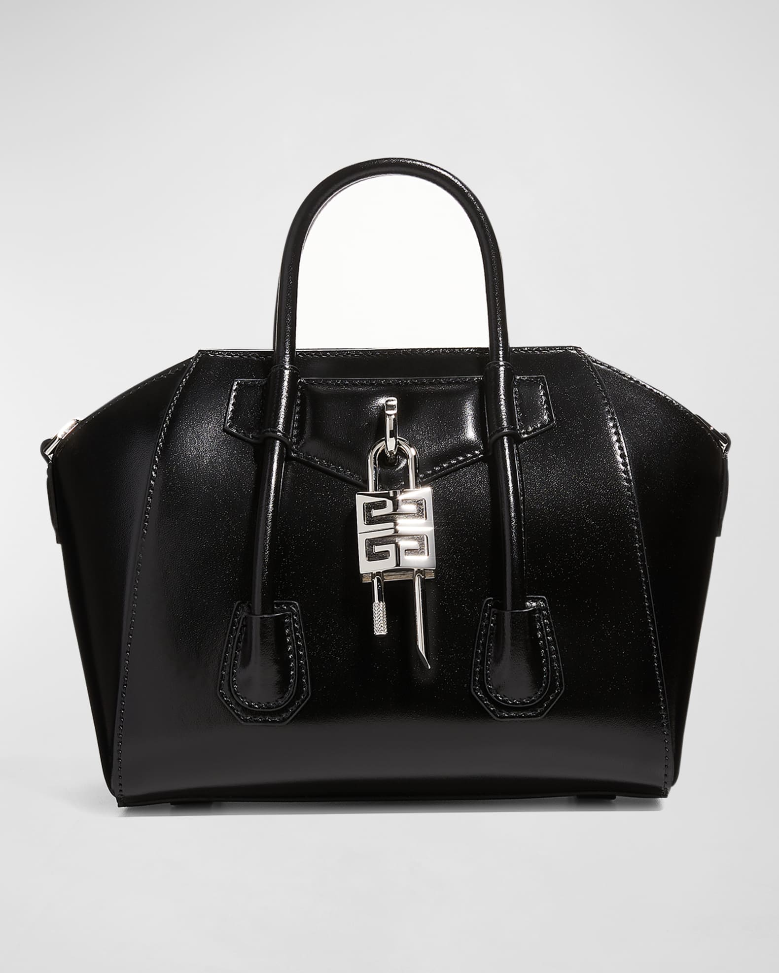 Antigona Lock Mini Top Handle Bag in Box Leather 0