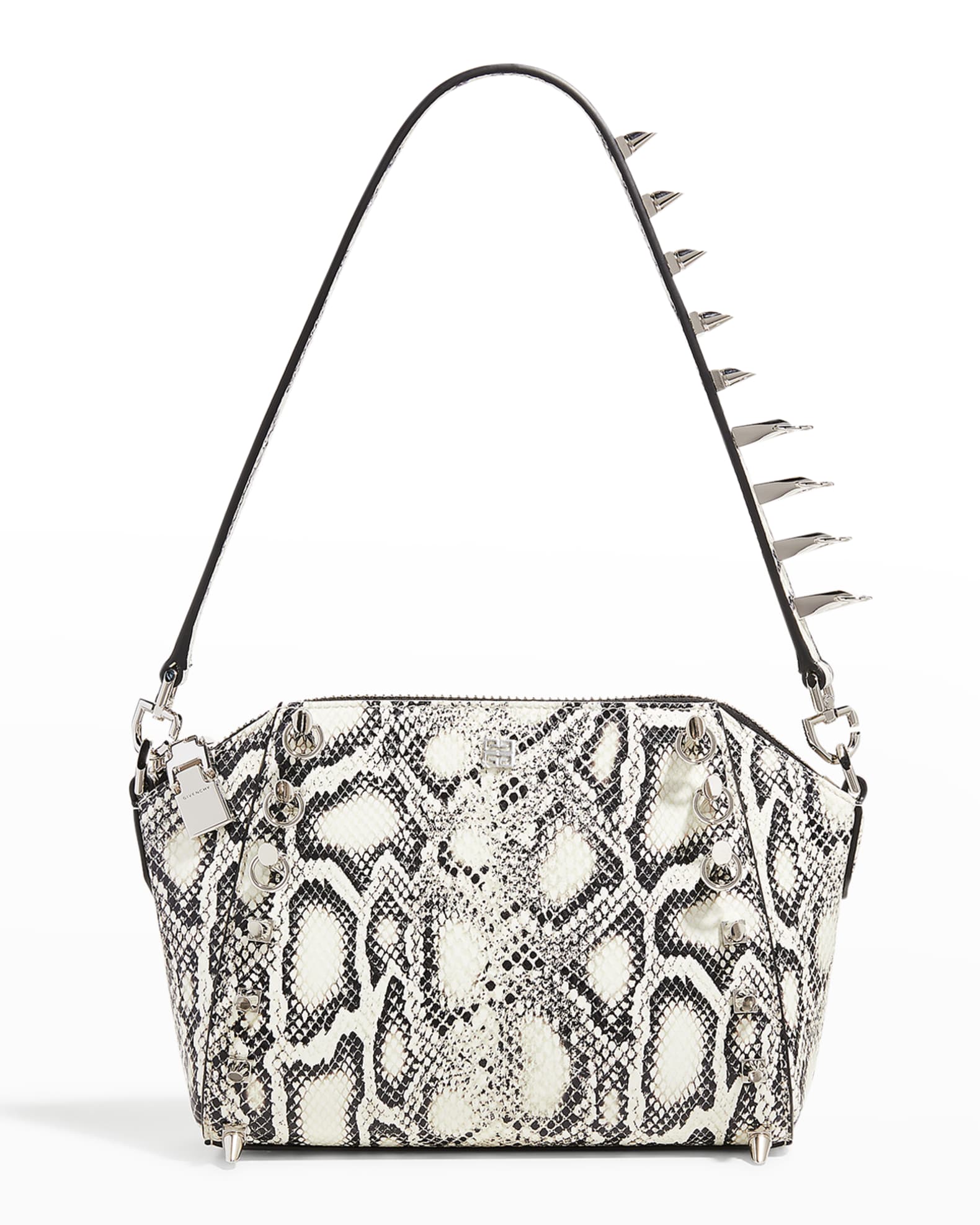 Givenchy Antigona XS Spike Snake-Print Shoulder Bag | Neiman Marcus