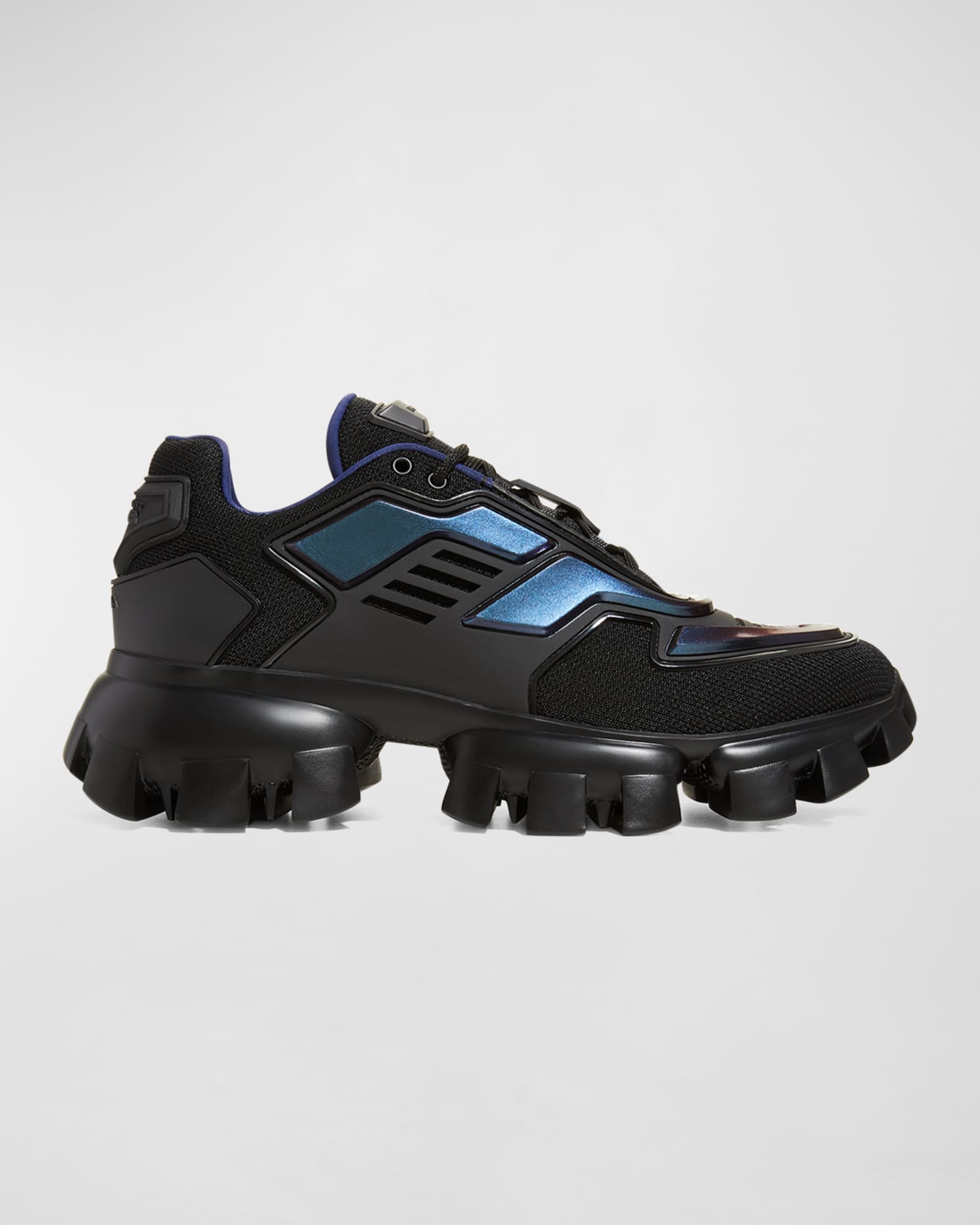 Prada Men's Cloudbust Thunder Metallic Chunky Sneakers | Neiman Marcus