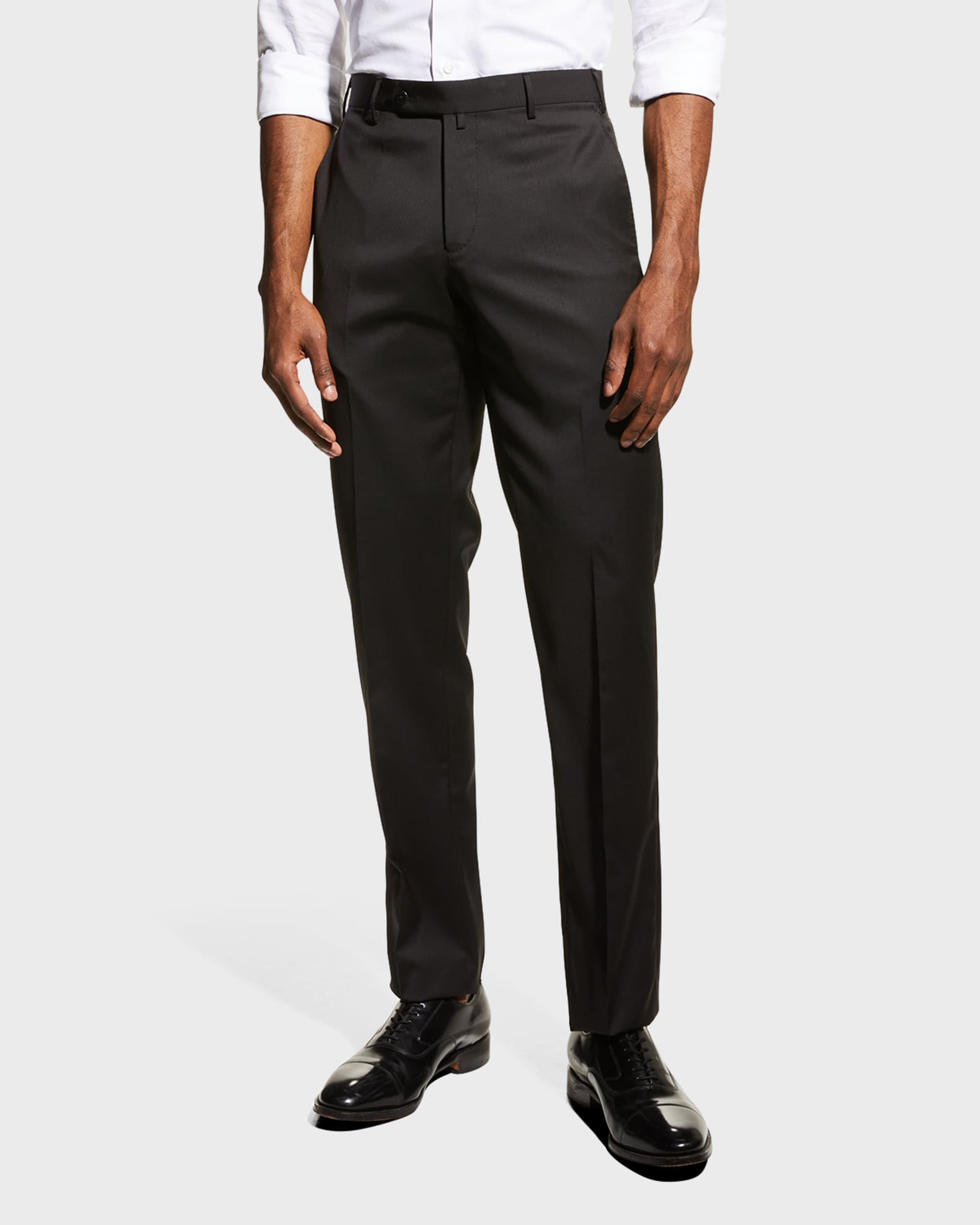 Zanella Men's Parker New Basic Wool Pants | Neiman Marcus