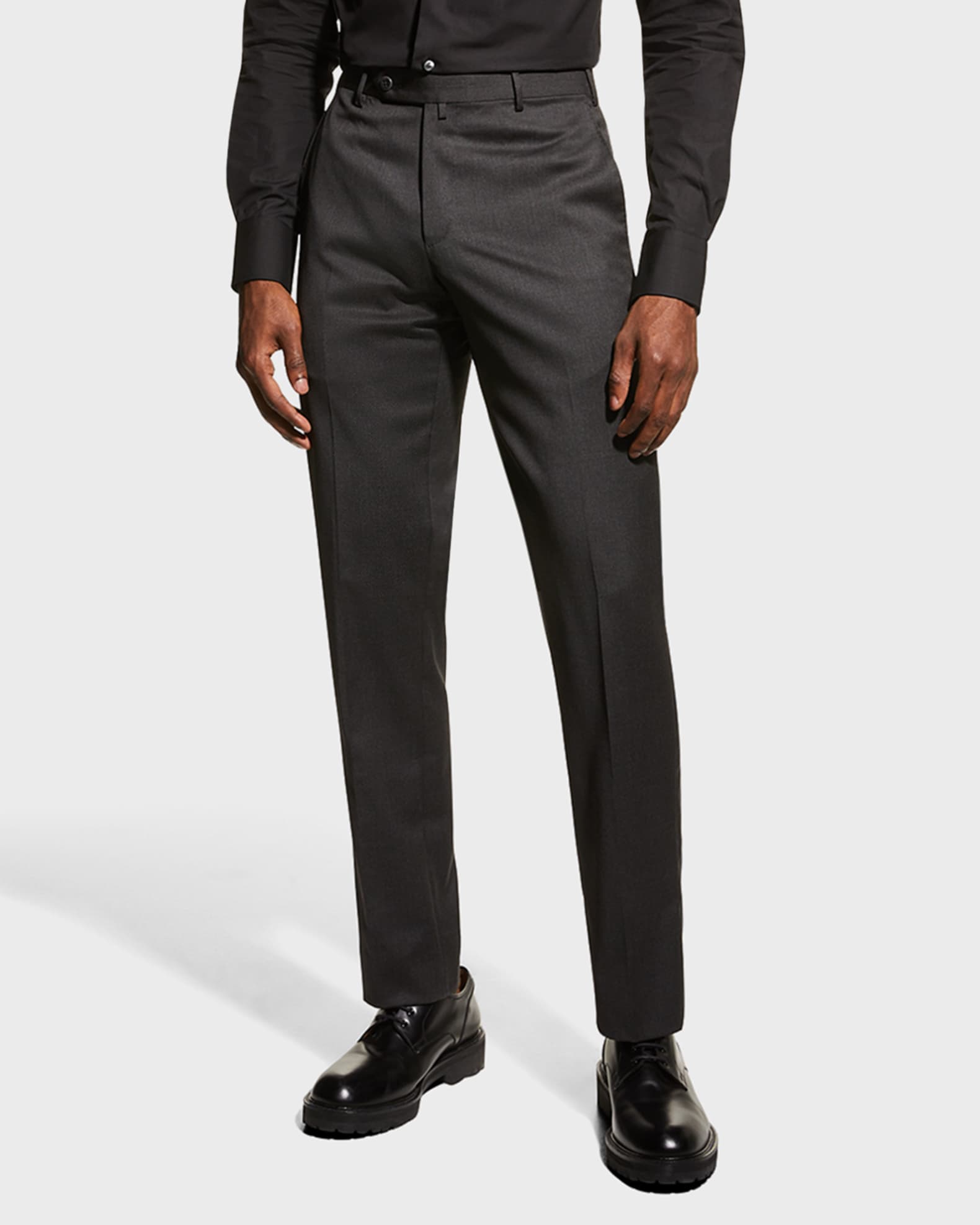 Zanella Men's Parker New Basic Wool Pants | Neiman Marcus