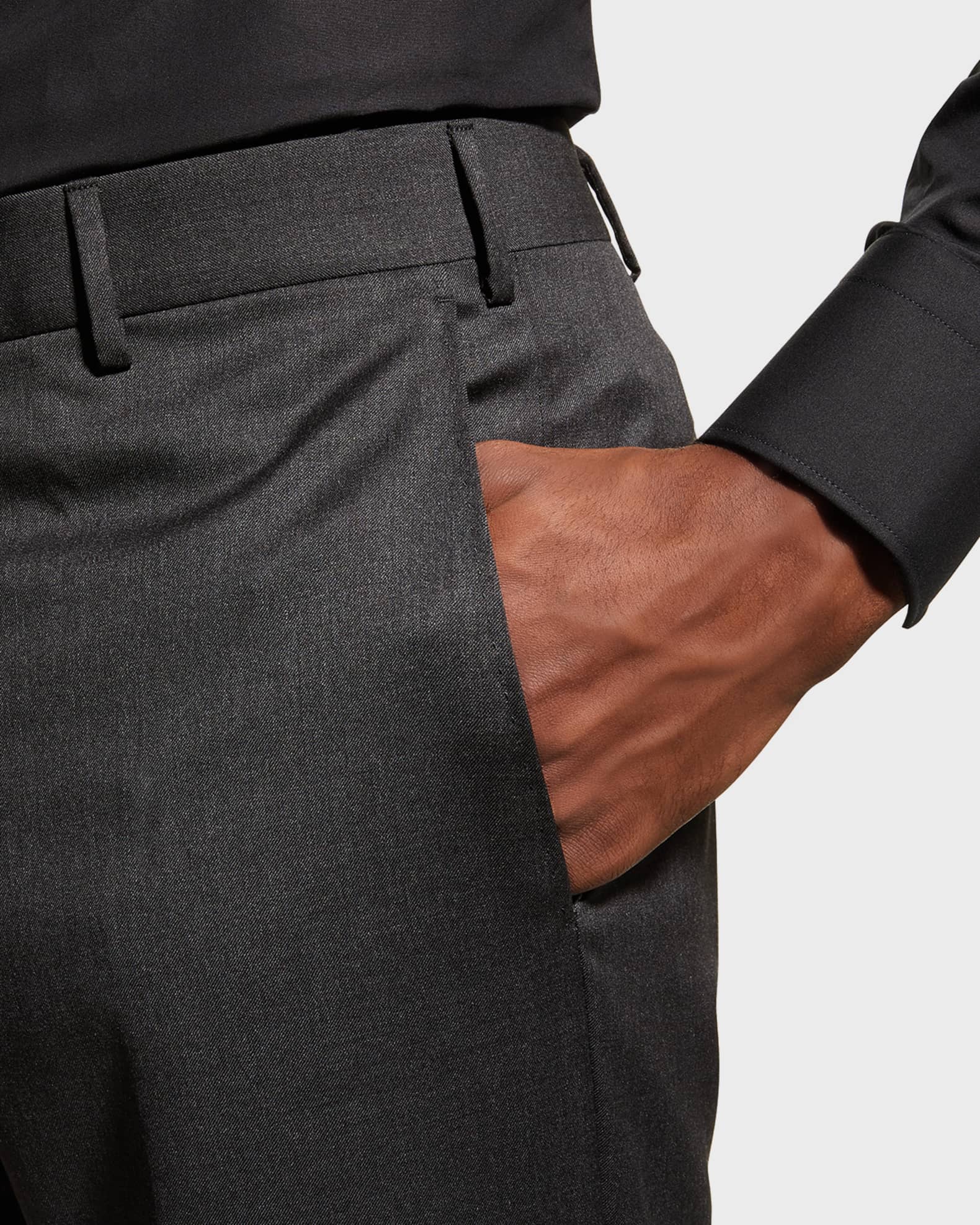 Zanella Men's Parker New Basic Wool Pants | Neiman Marcus