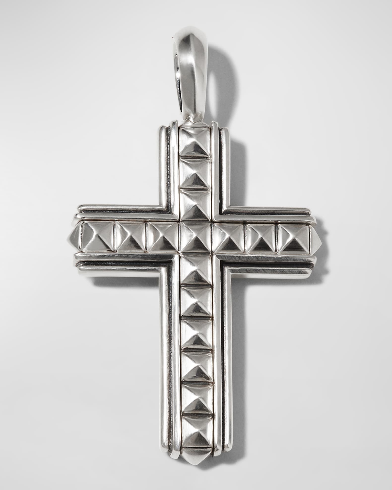 【MNML】PYRAMID CROSS STERLING リング Pyramid Cross Sterling Silver Ring - Silver | mnml | shop now