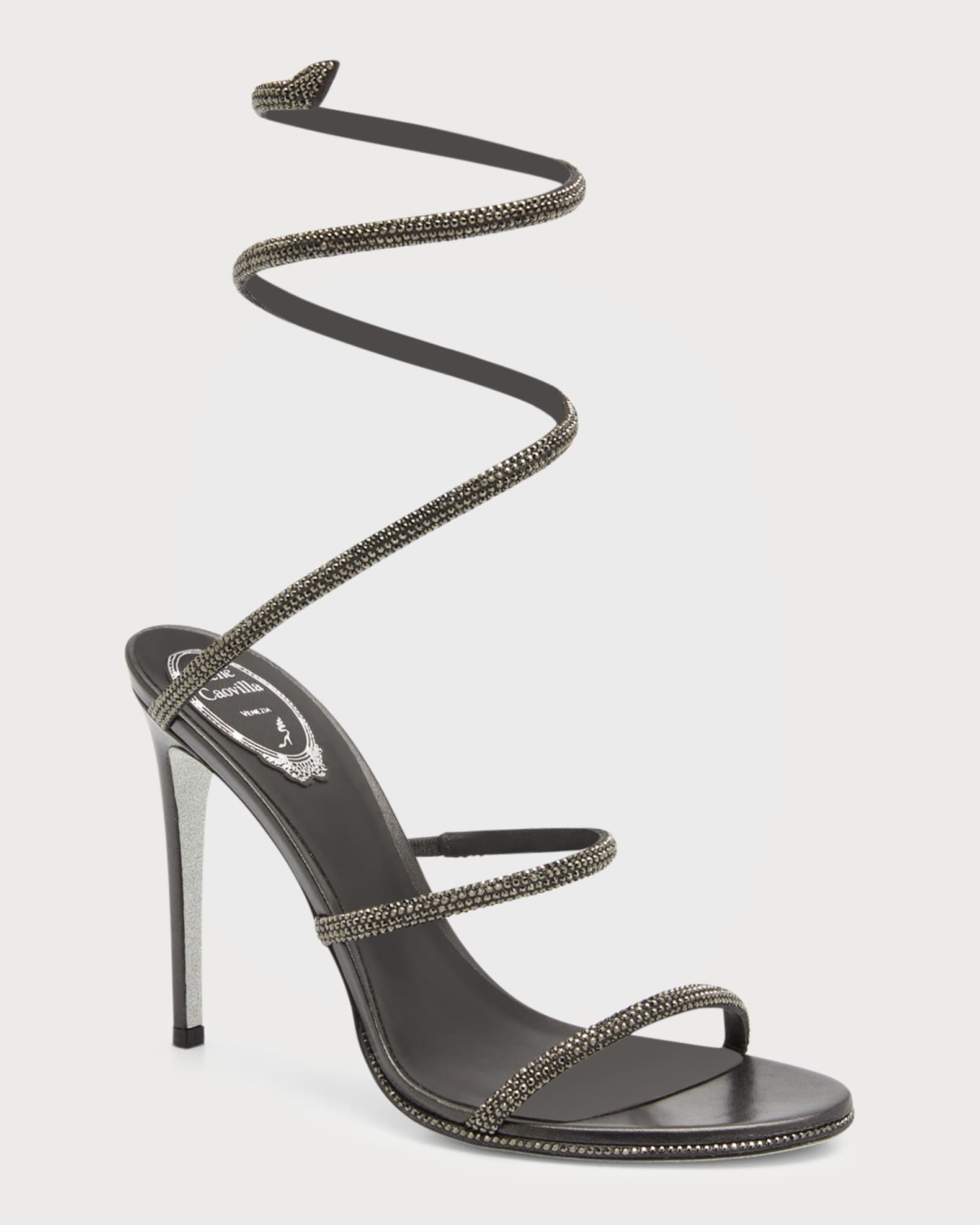 Cleo Snake Strass Stiletto Sandals