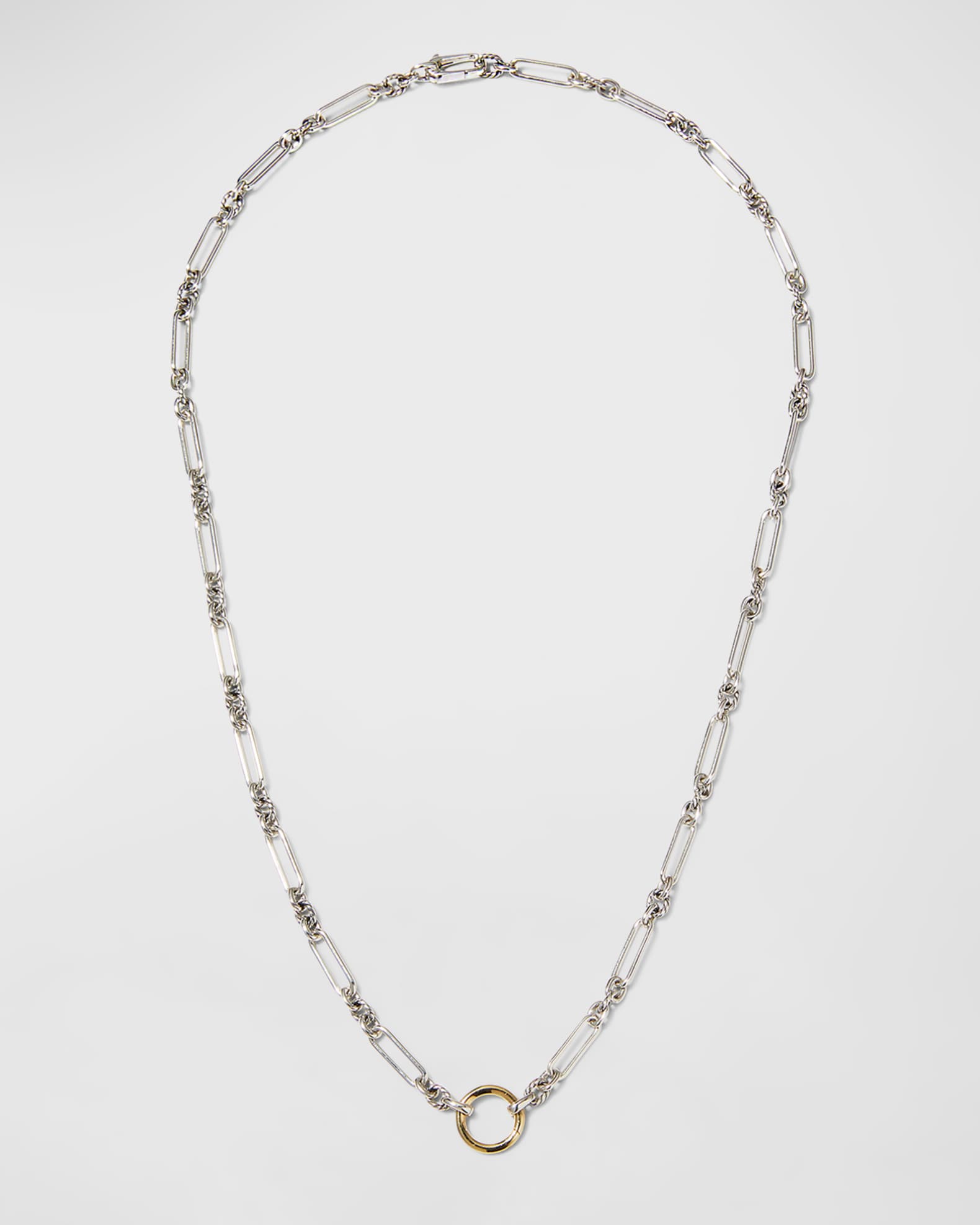 Lexington Chain Necklace in Silver with 18K Gold, 4.5mm 0