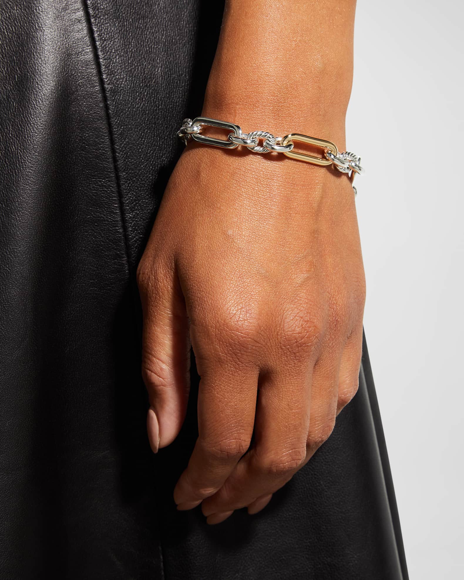 9.8mm Lexington Chain Bracelet in Silver and Gold 1