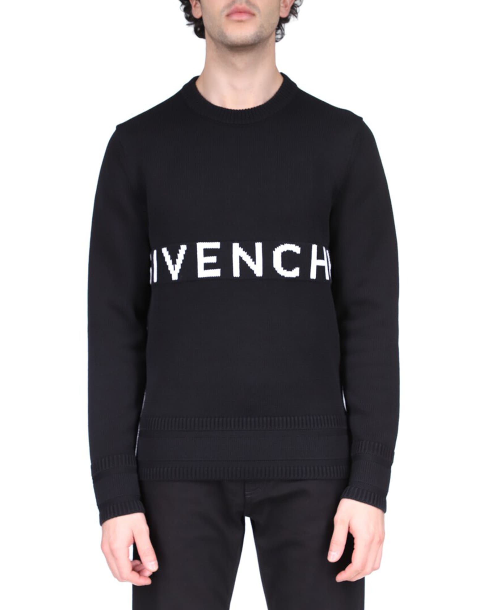 GIVENCHY Givenchy Logo-Intarsia Knitted Sweater for Men