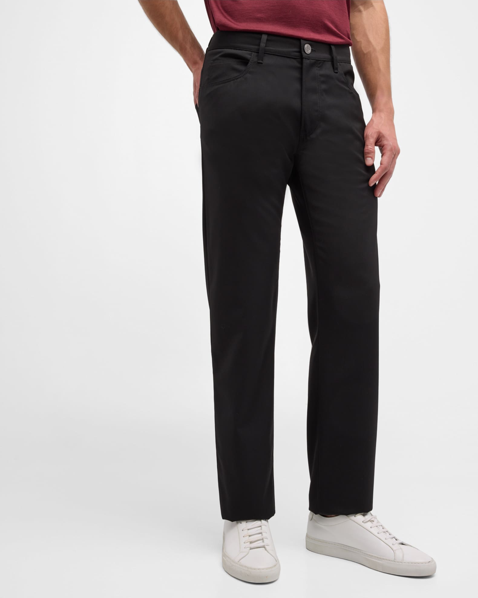 Giorgio Armani Men's Wool 5-Pocket Pants | Neiman Marcus