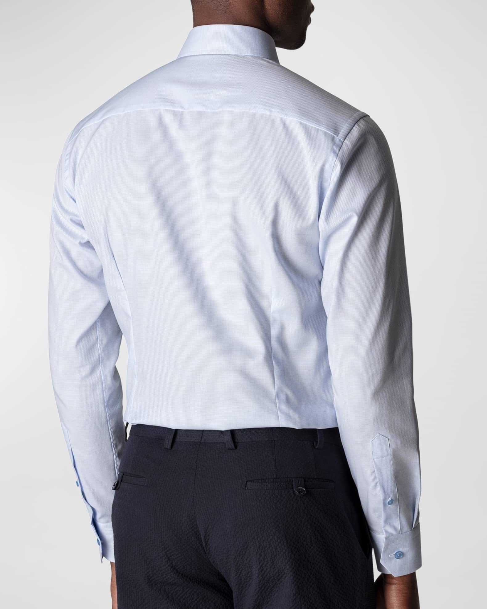 Eton Men's Textured Solid Slim-Fit Dress Shirt | Neiman Marcus