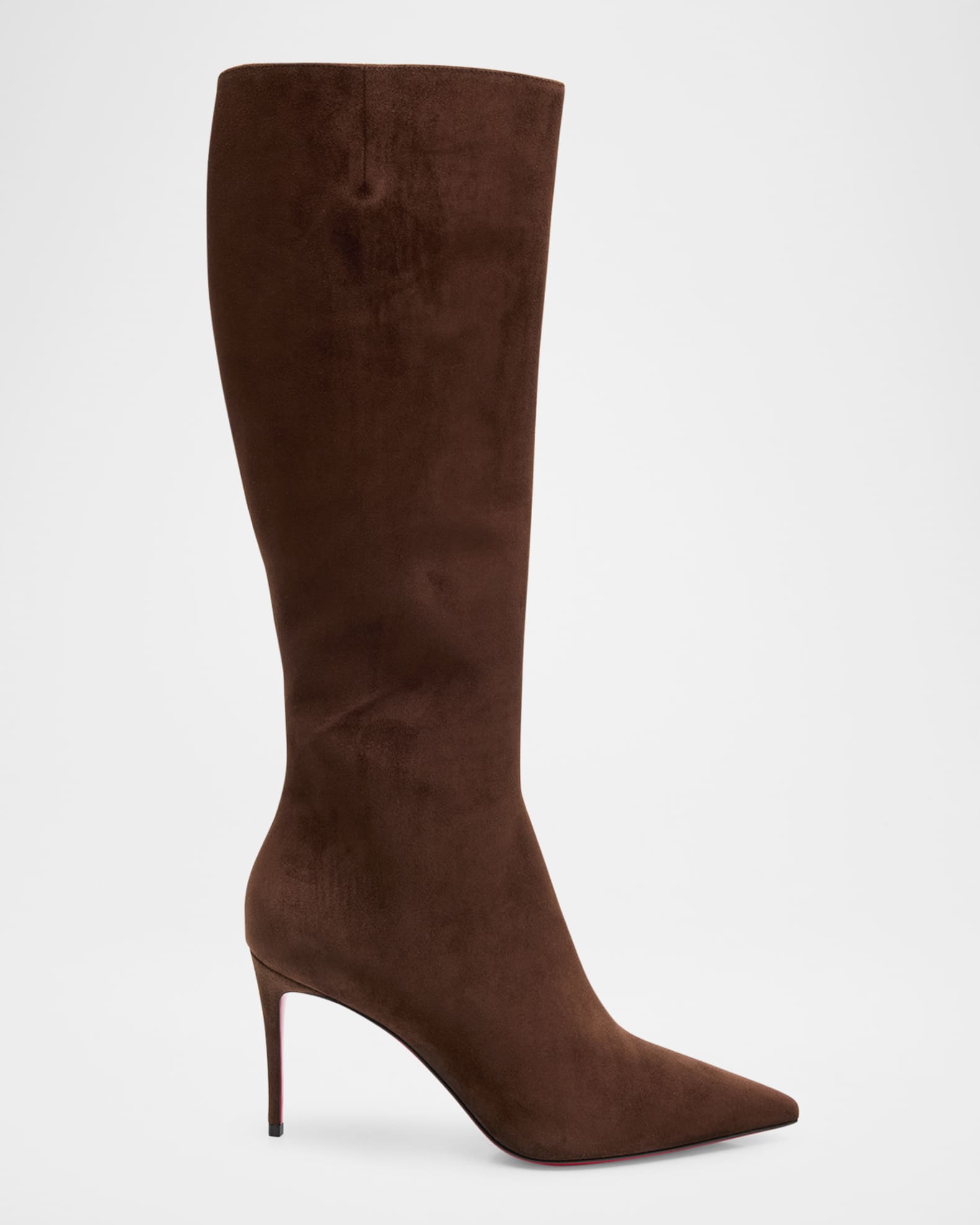 Red bottom knee high boots hot sale
