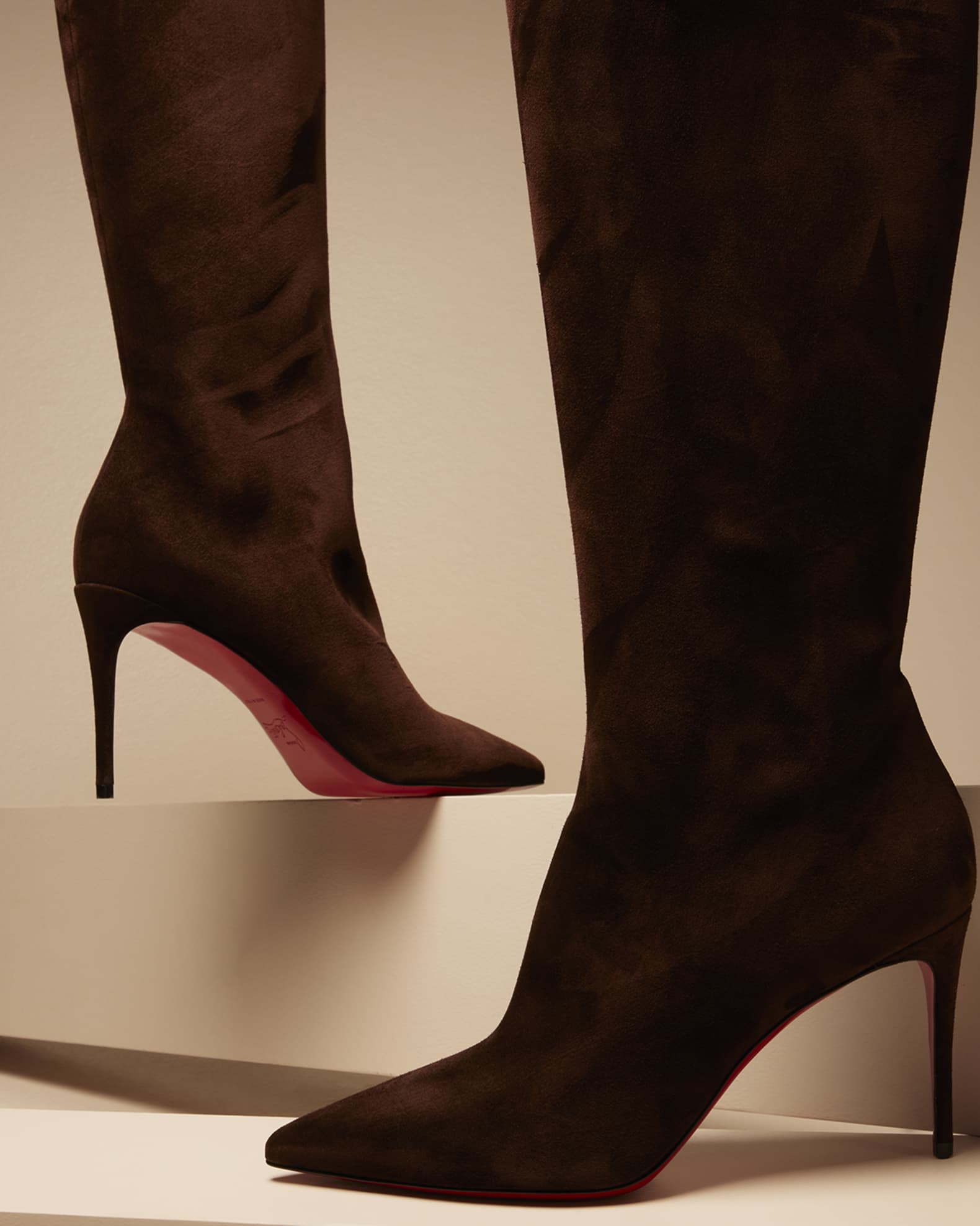 Christian Louboutin Kate 85mm Red Sole Boots Neiman Marcus