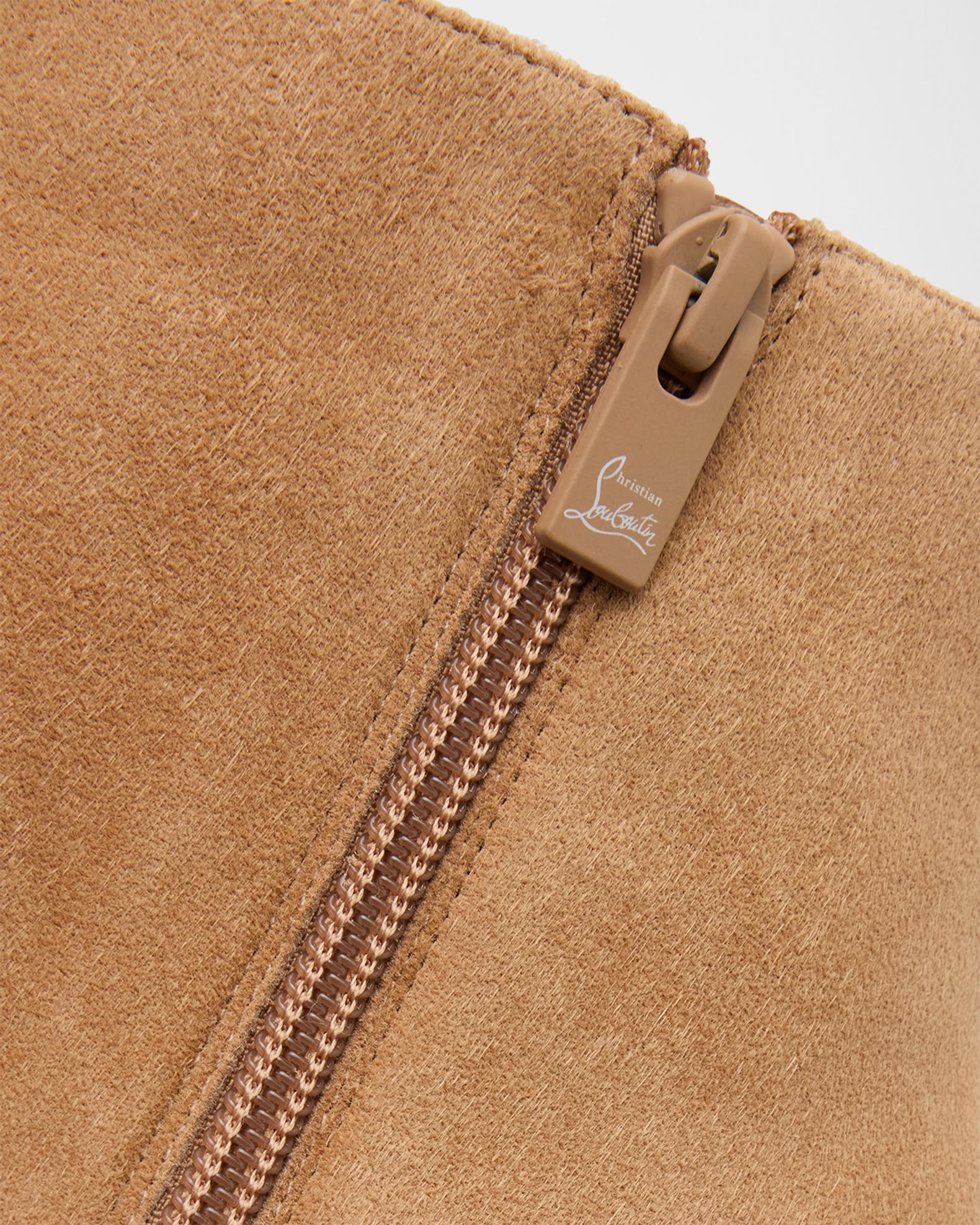 Christian Louboutin Suede Zip Detail Boot in Tan Christian Louboutin Apos;S Chambeliss Desert Suede Boots in  main image 2