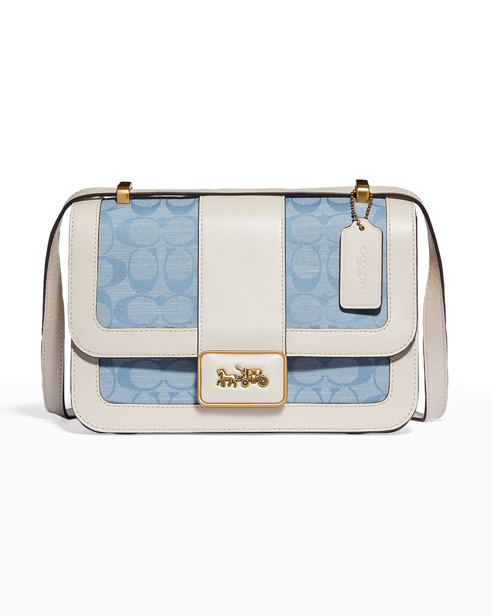 coach alie shoulder bag in signature jacquard