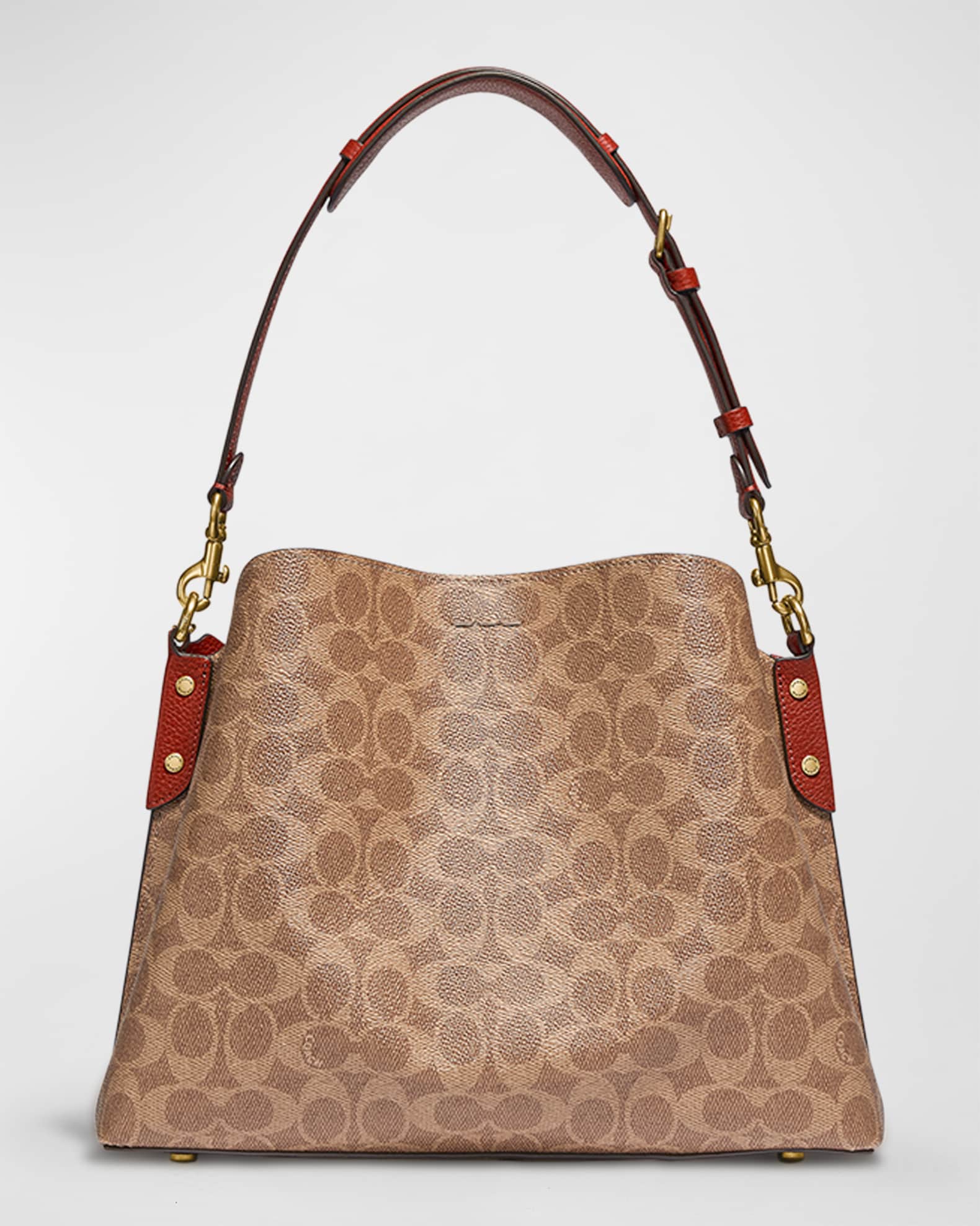 COACH®  Willow Tote In Colorblock With Signature Canvas Interior