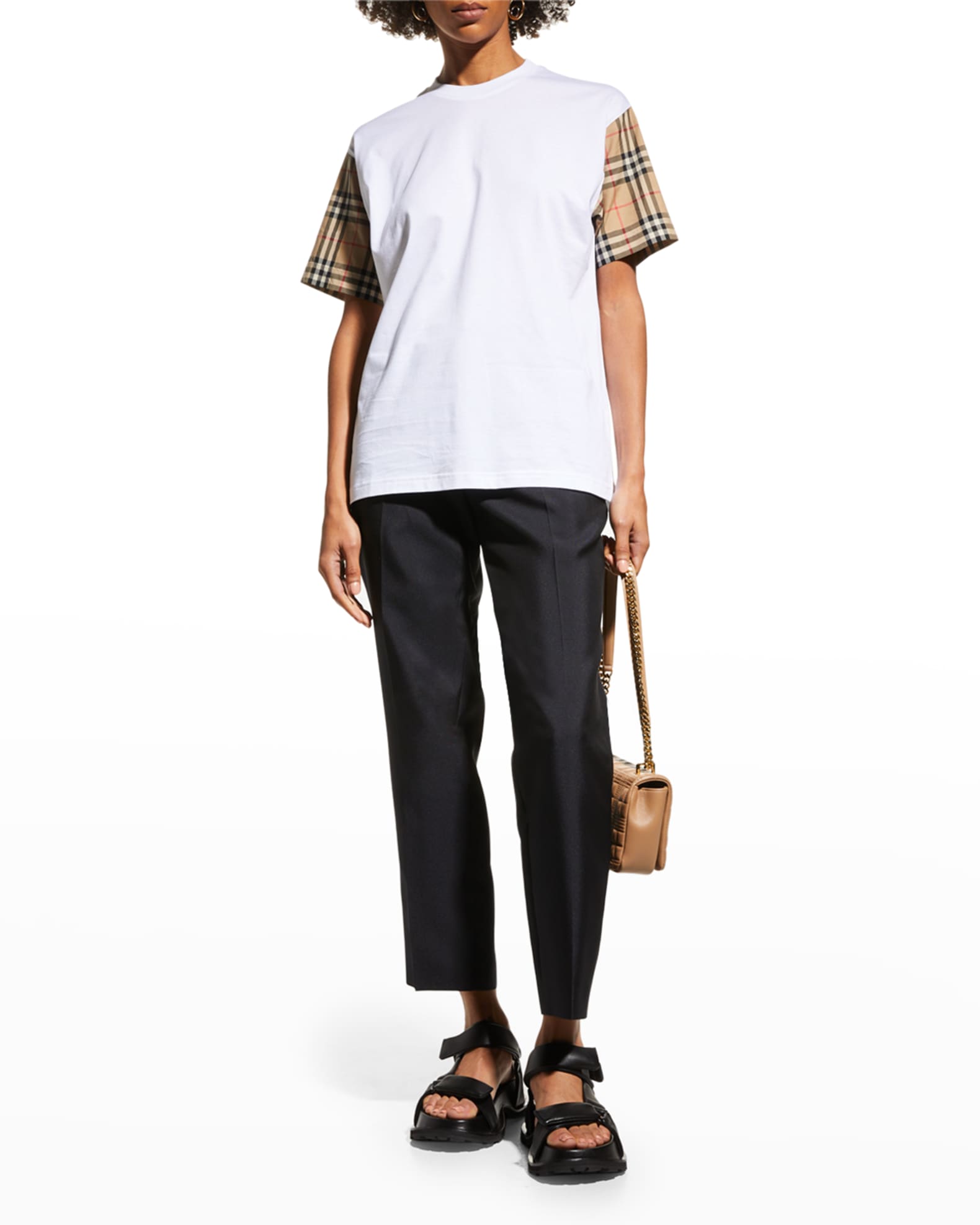 Burberry Edward Antique Yellow IP Check Mens Cotton Short