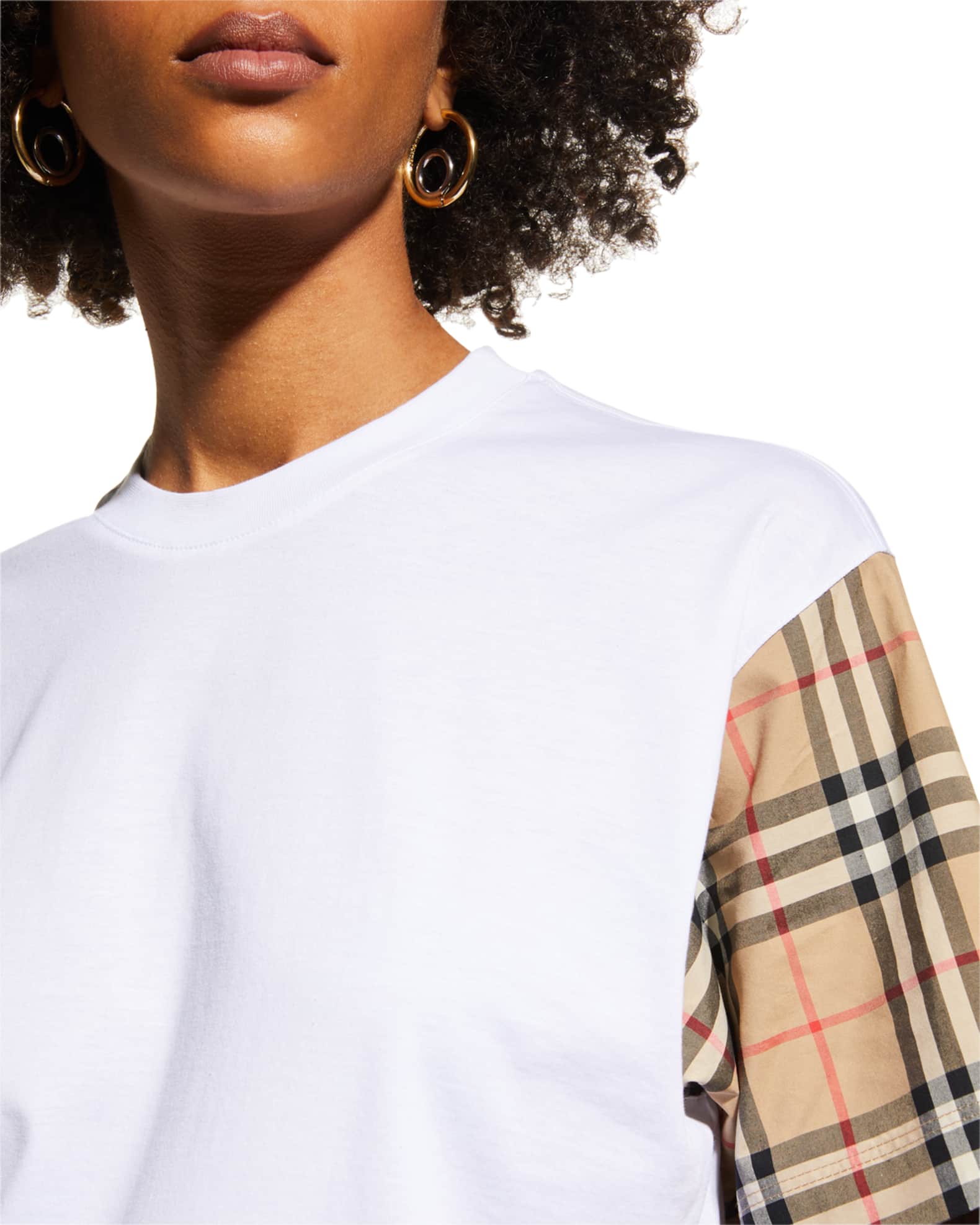 Vintage check cotton shirt top