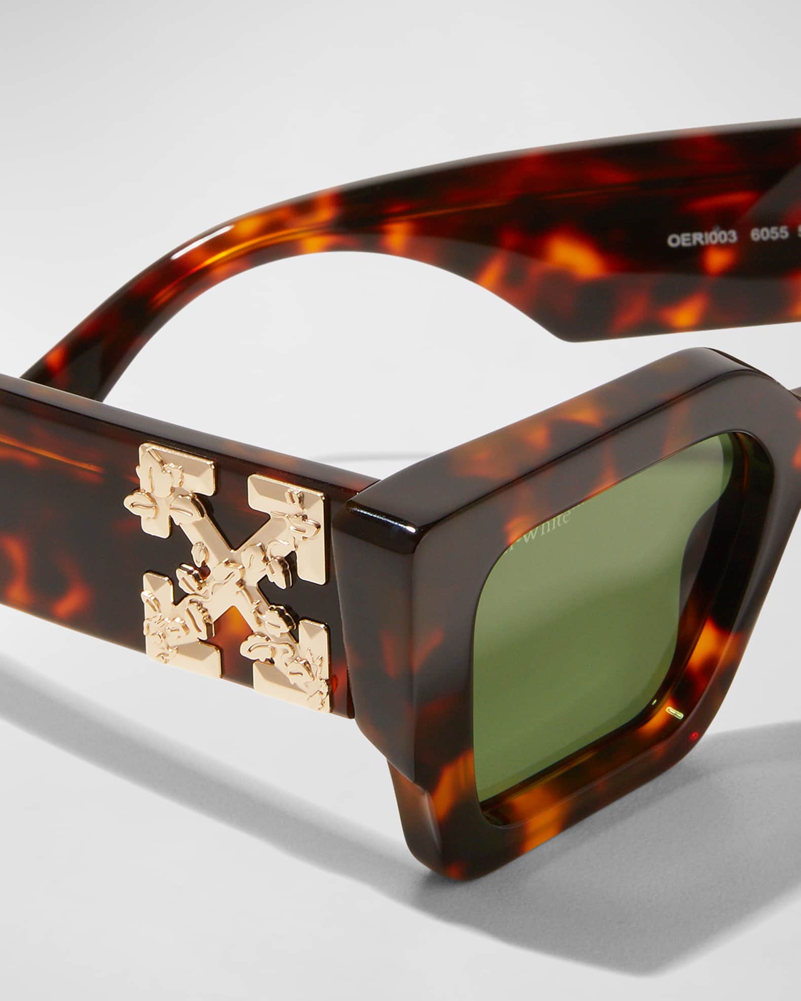 Off-White Men's Catalina Square Tortoiseshell Sunglasses Off-White Men's Catalina Square Tortoiseshell Sunglasses