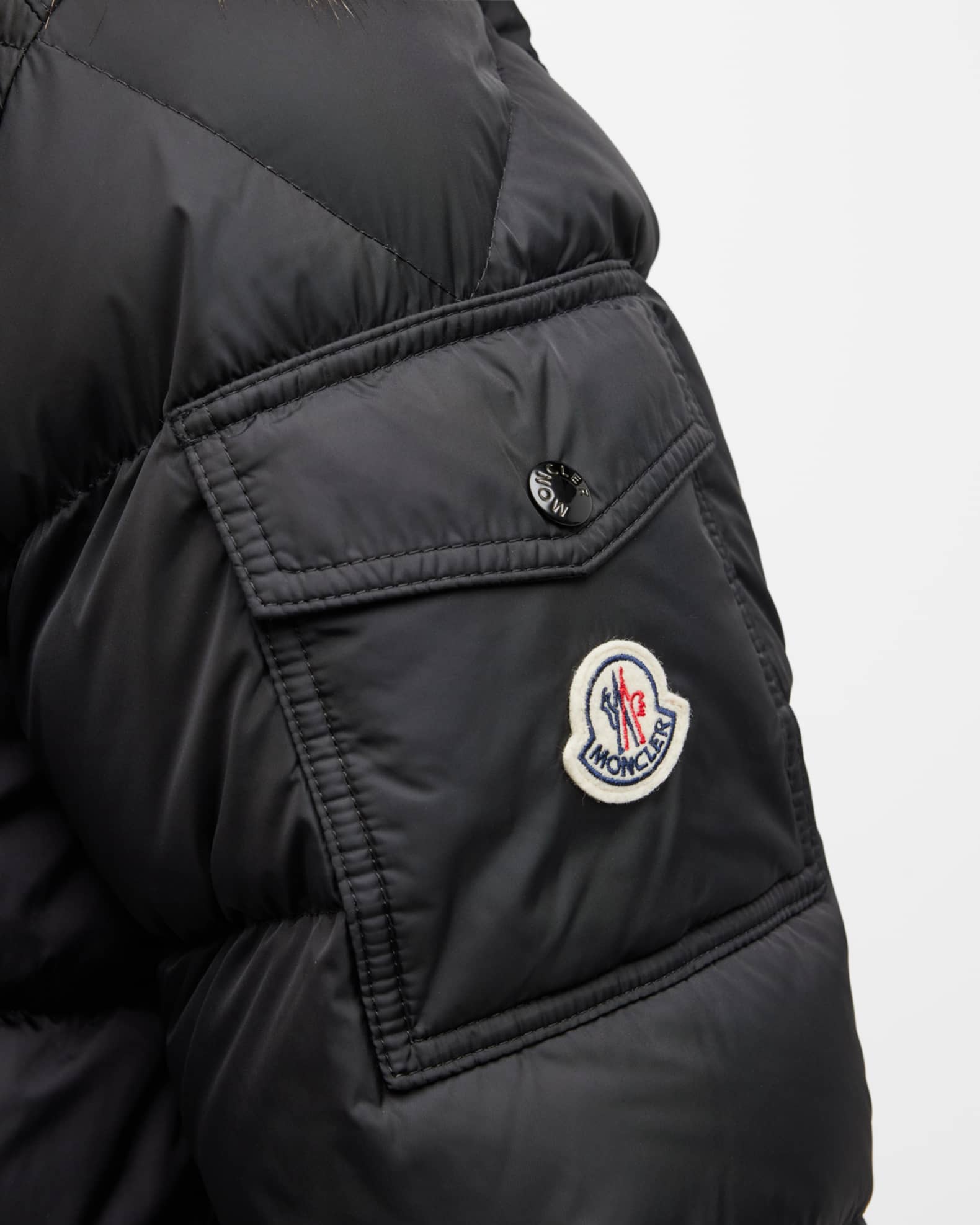 MONCLER Moncler Maya Faux Fur-Trimmed Quilted Shell Down Jacket for Men