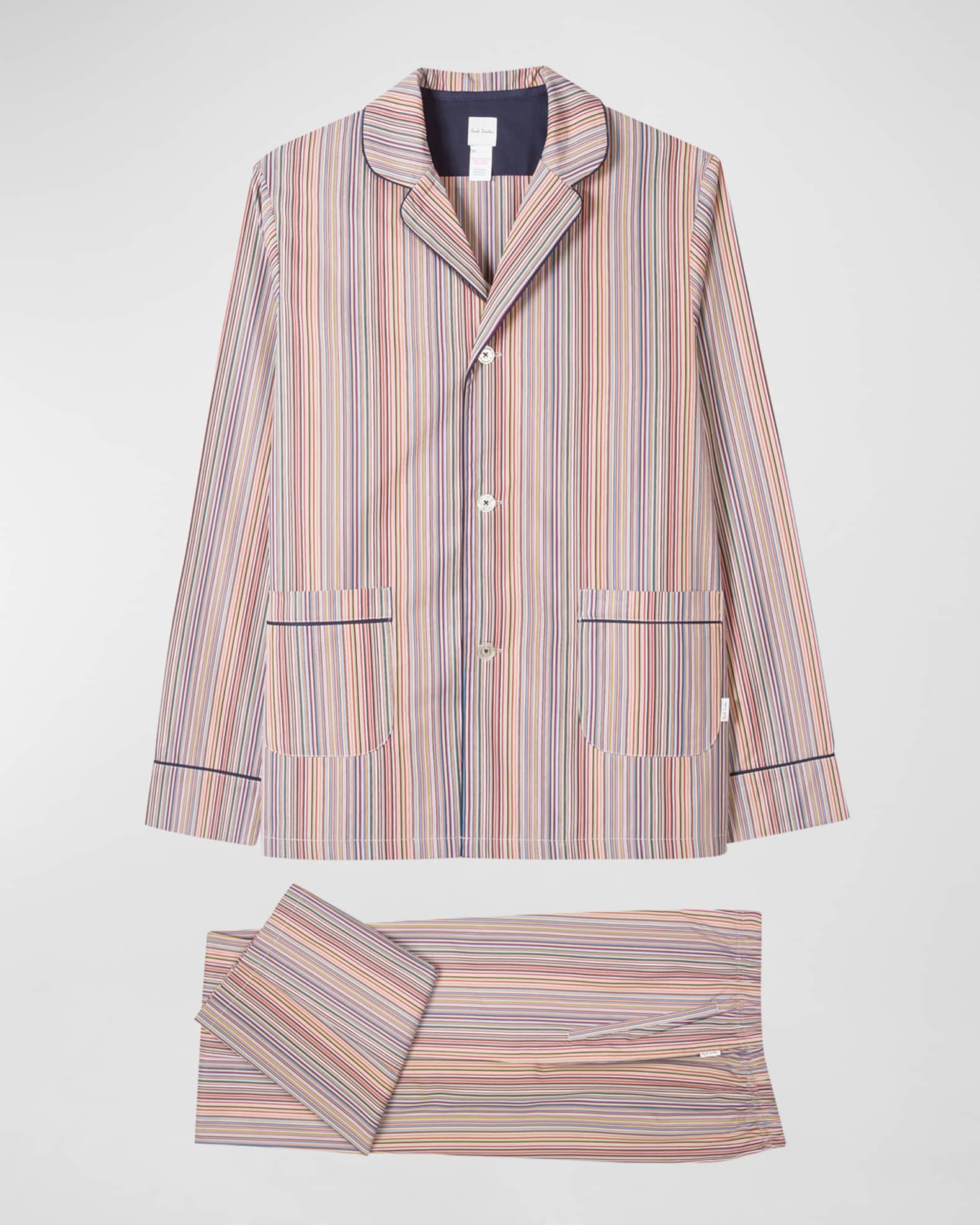 Paul Smith Men's Classic Multi-Stripe Pajama Set, Boxed | Neiman